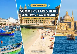 Planning Malta in June? See temperatures, rainfall, sea conditions, UV, what to wear, swimming advice and what changes from early to late June.
