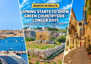 Planning a trip to Malta in March? See temperatures, rainfall, sea conditions, what to wear, whether you can swim and practical local tips.