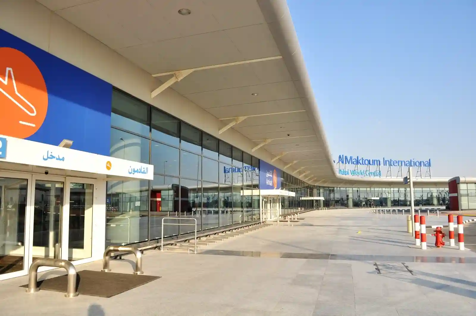 Al Maktoum International Airport terminal in Dubai.
