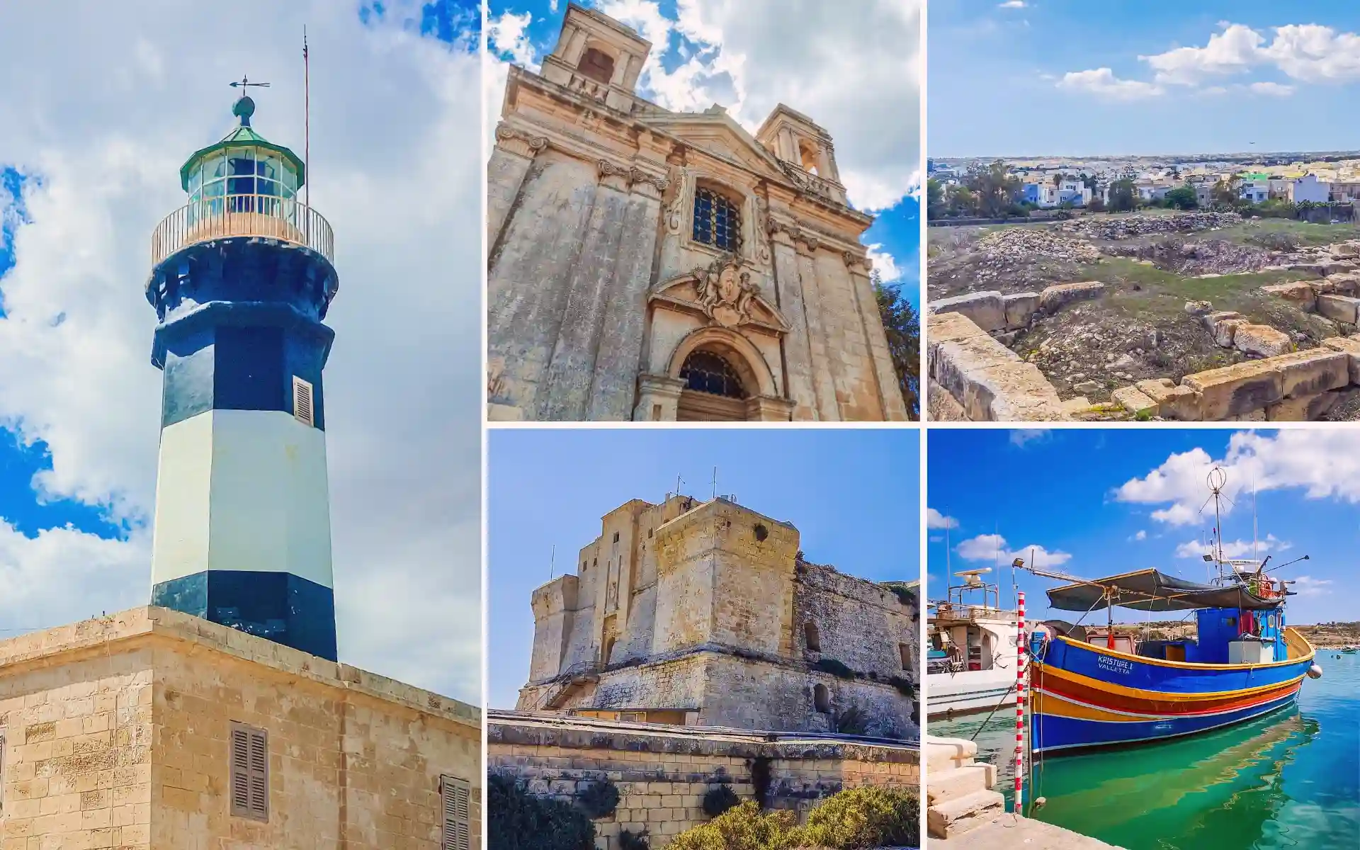 Nearby Attractions to St. Peter’s Pool, Including Delimara Lighthouse and Marsaxlokk.