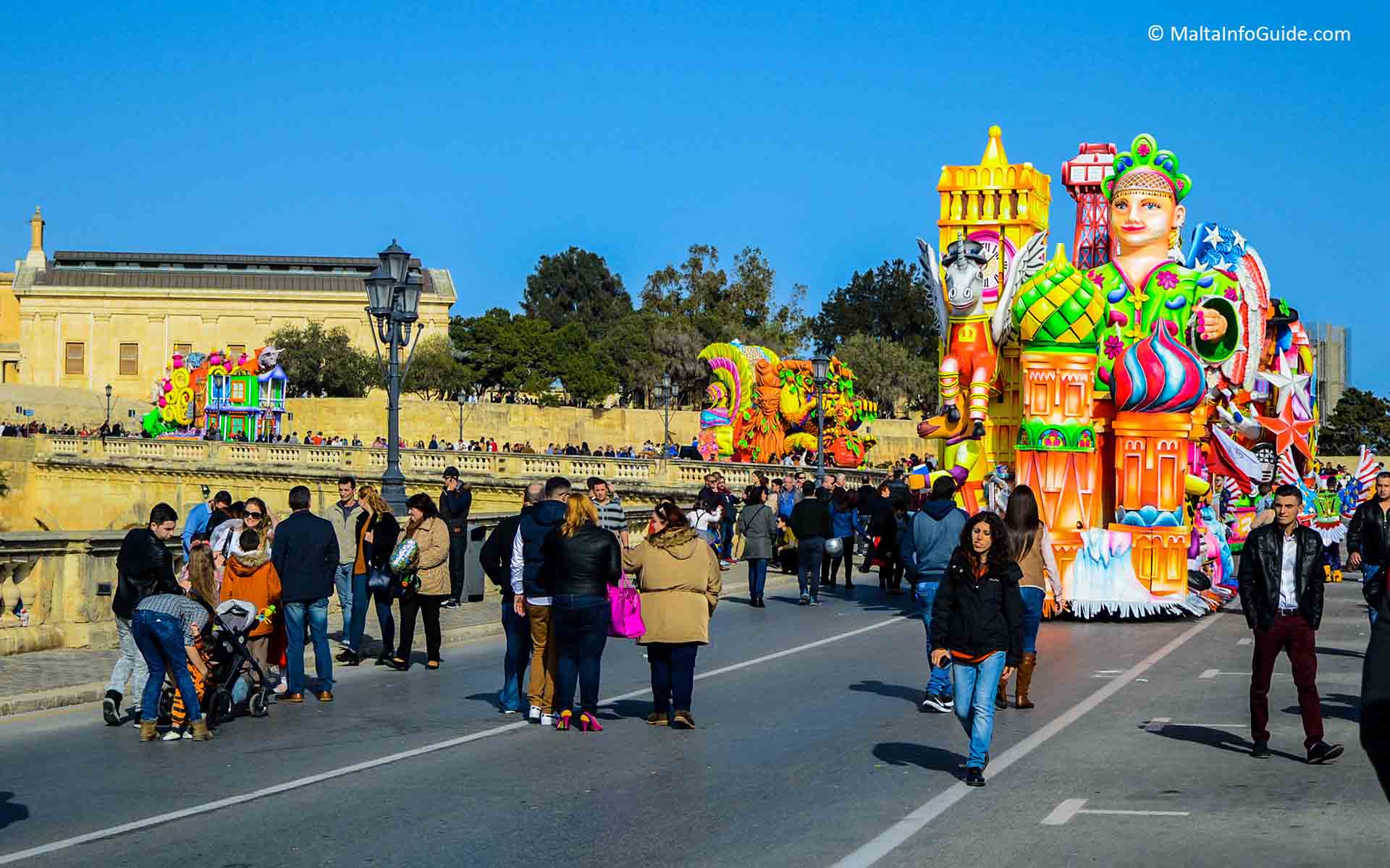Colourful Malta Carnival Photos Floats and Celebrations