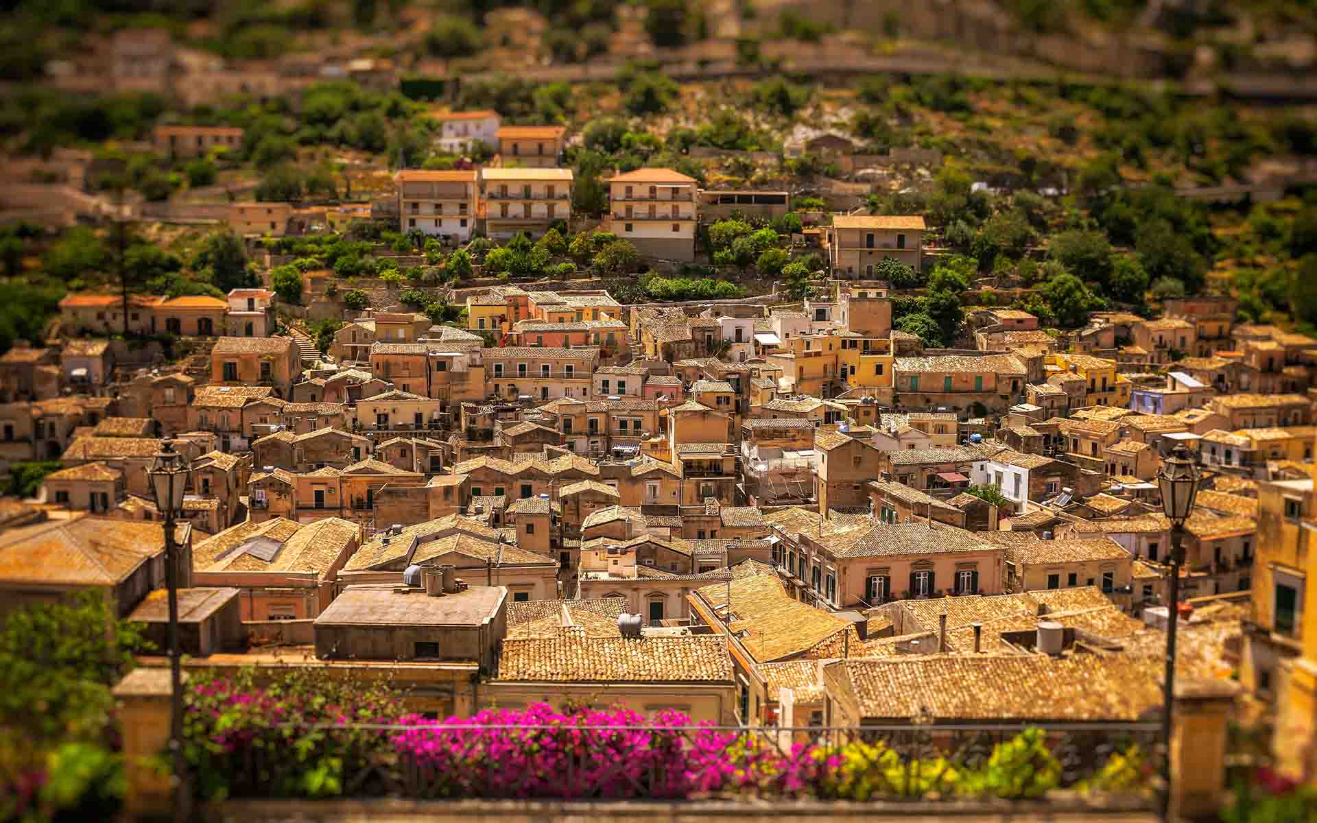 A view of Modica Sicily.