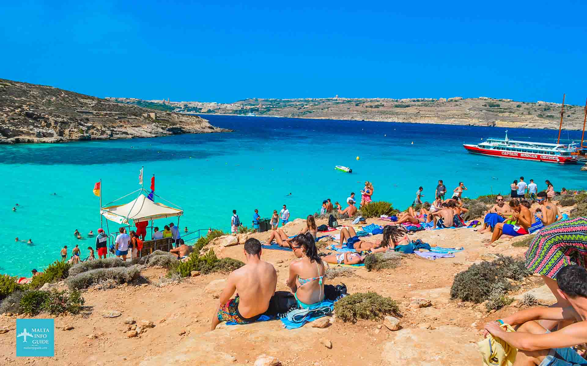 Blue Lagoon Beach Malta in Comino Island.