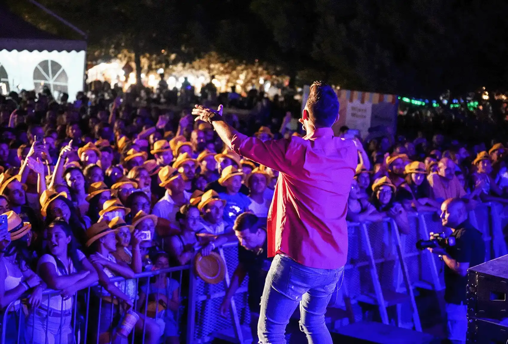 Cheering and dancing at Farsons Beer Festival in Malta. Farsons Beer Festival Malta.