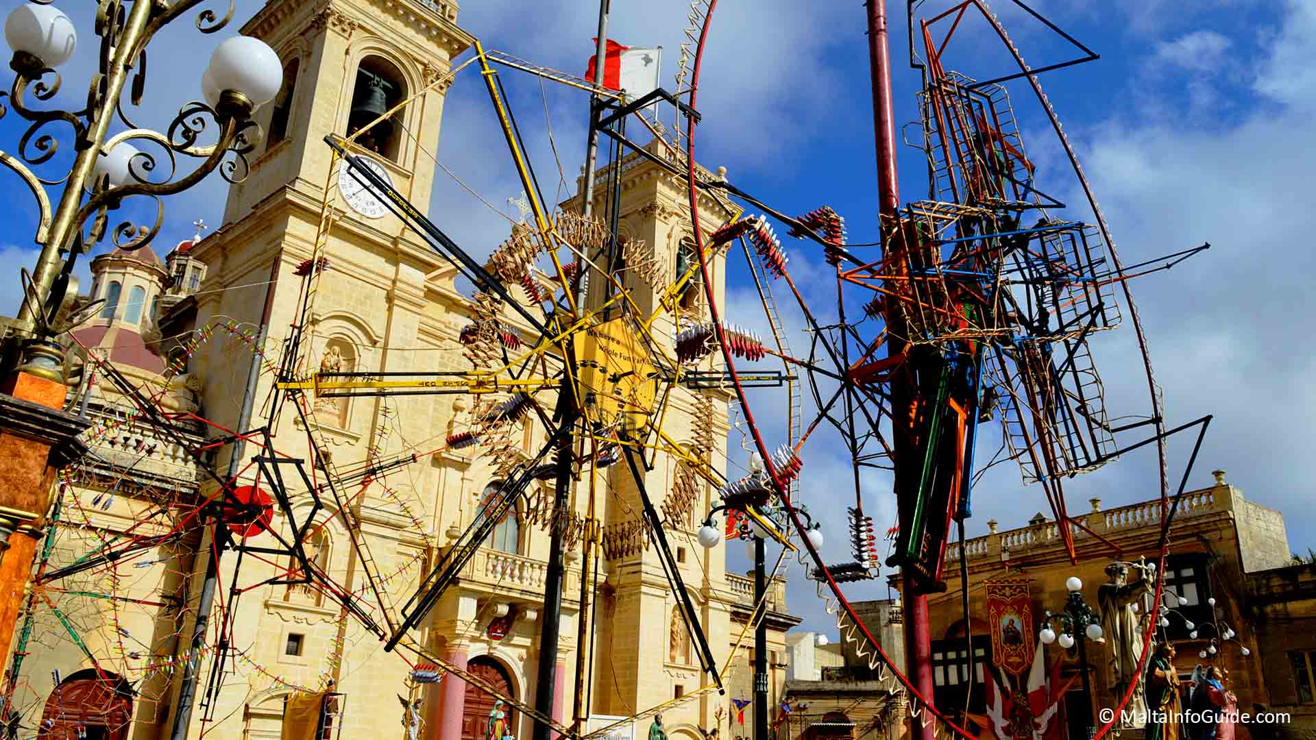 Ground fireworks near Zebbug parish church