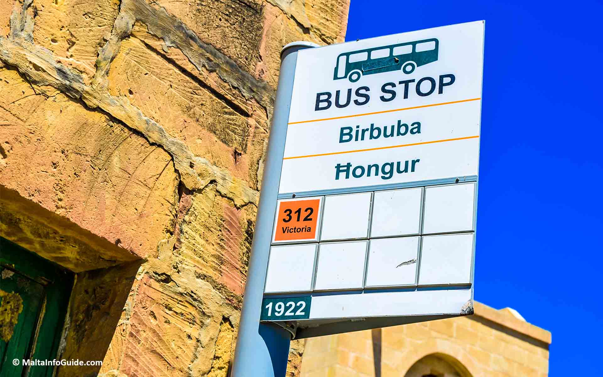 One of Gozo's bus stops.