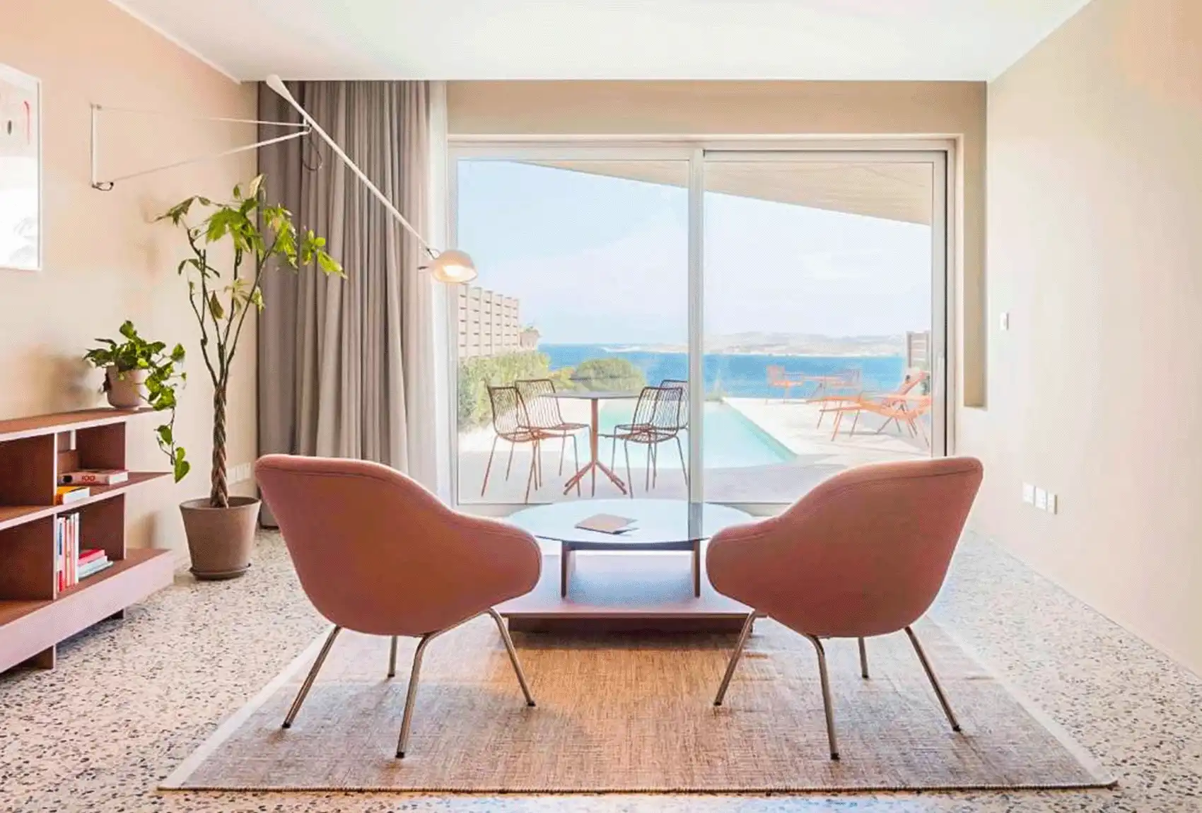 A sea-view lounge with a pool at Gozo Harbour Views, Mgarr Heights, Gozo, Malta/