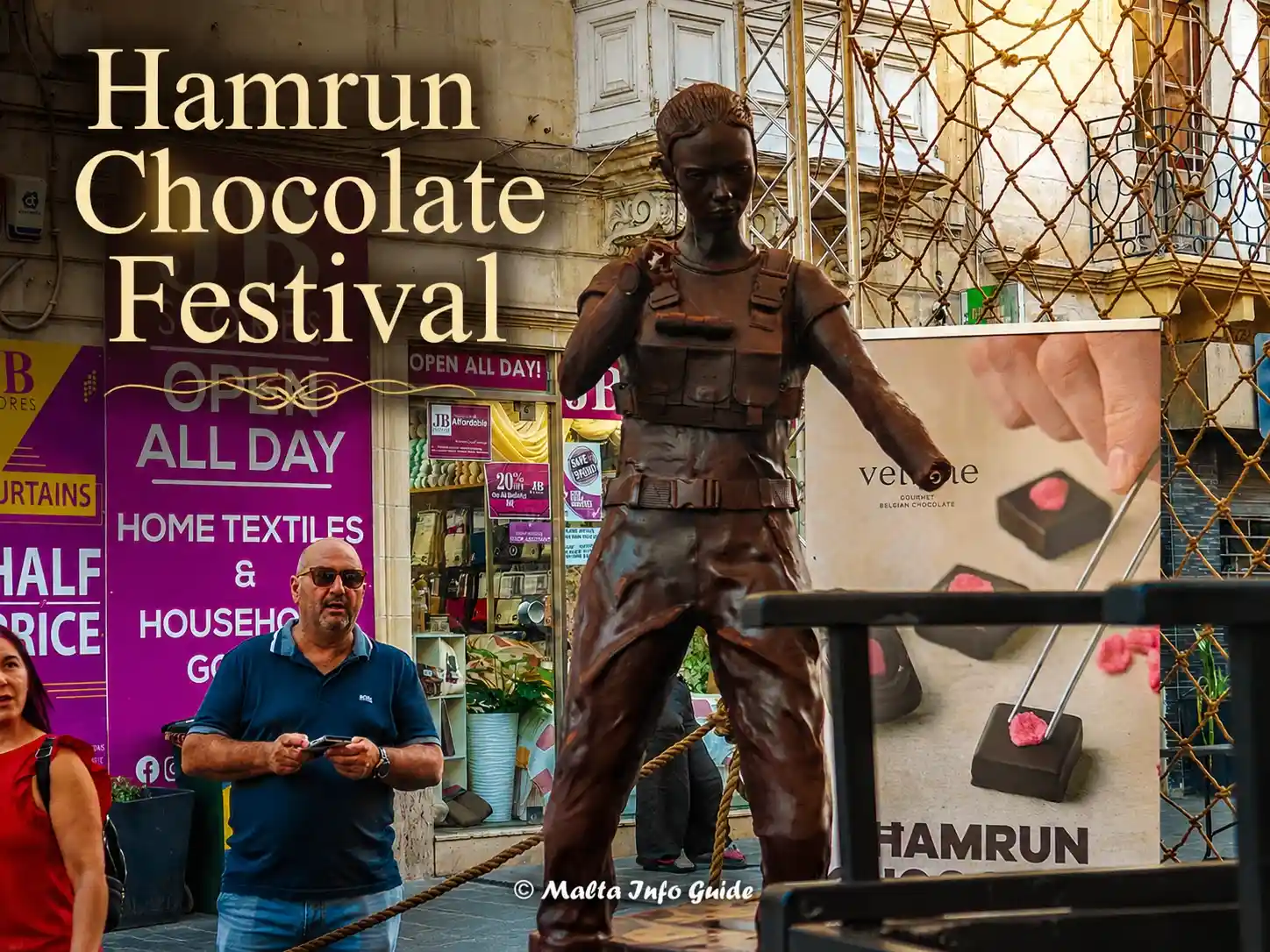 Chocolate statue displayed during Hamrun Chocolate Festival.