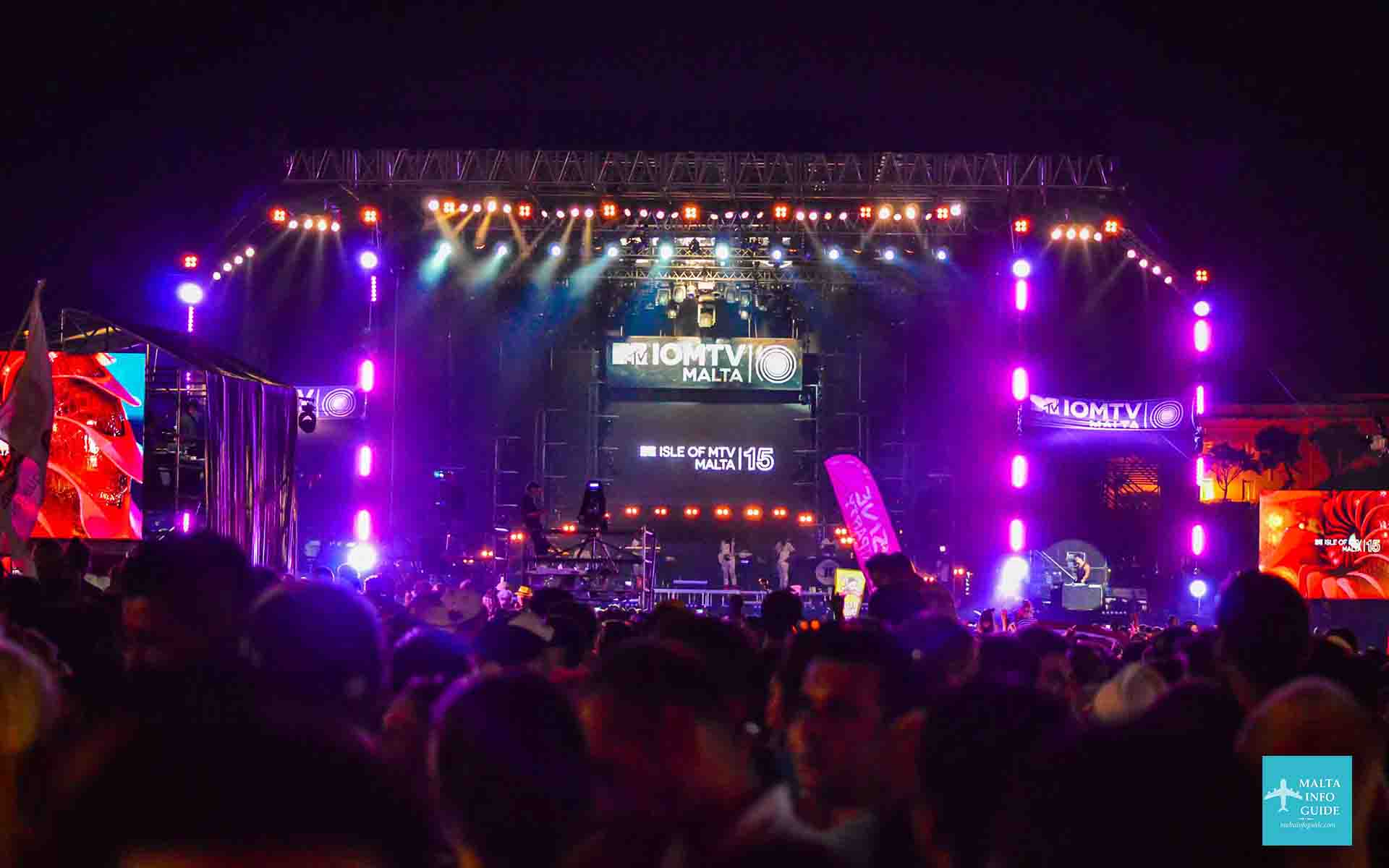 The stage of Isle of MTV Malta festival.