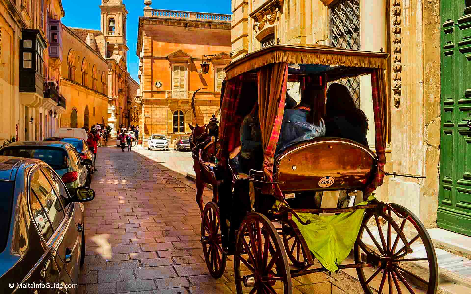 Karozzin through Mdina Malta streets Karozzin through Mdina Malta streets