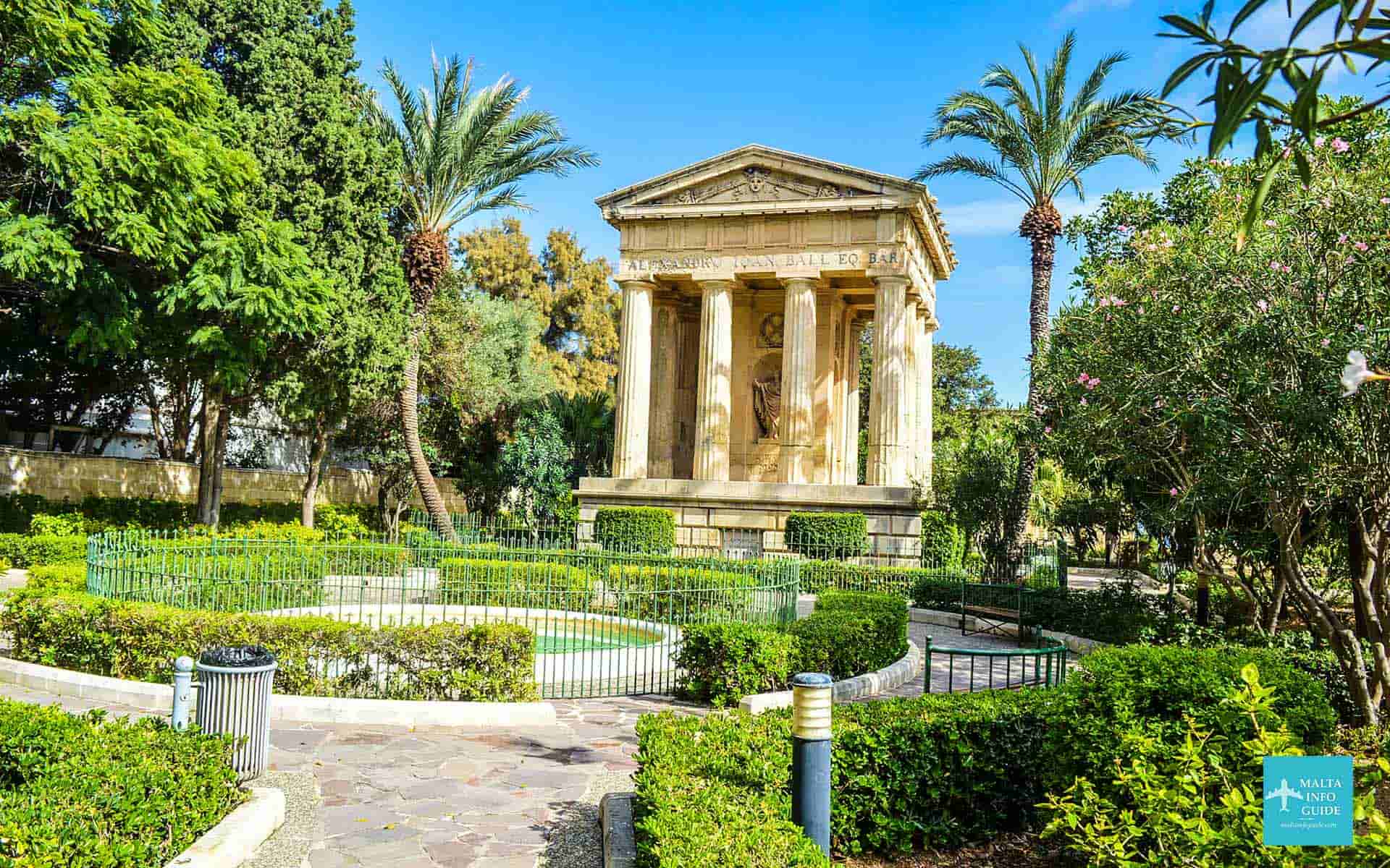 The lower barrakka gardens. The lower barrakka gardens.