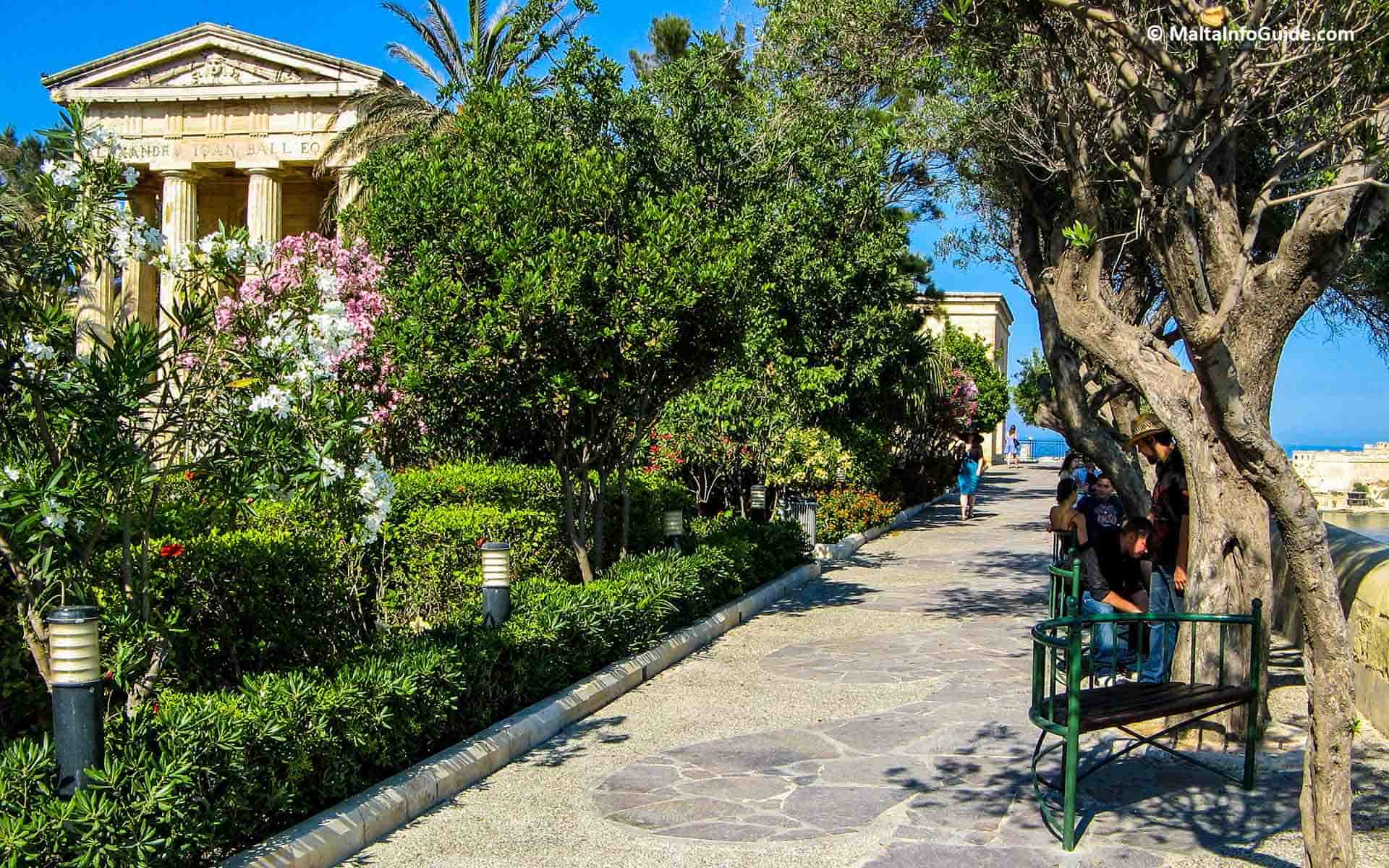 People strolling around the garden. People strolling around the garden.