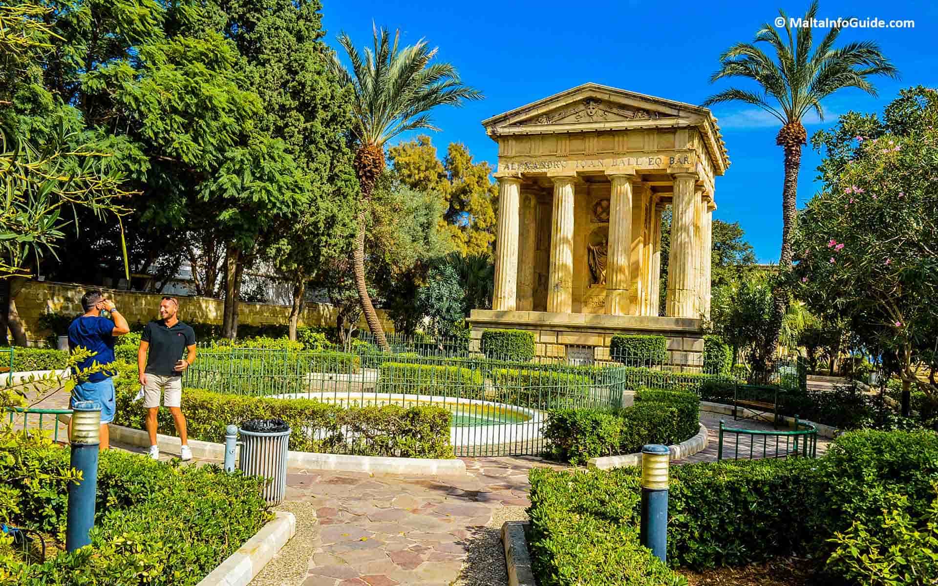 The Lower Barrakka Gardens in Valletta. The Lower Barrakka Gardens in Valletta.