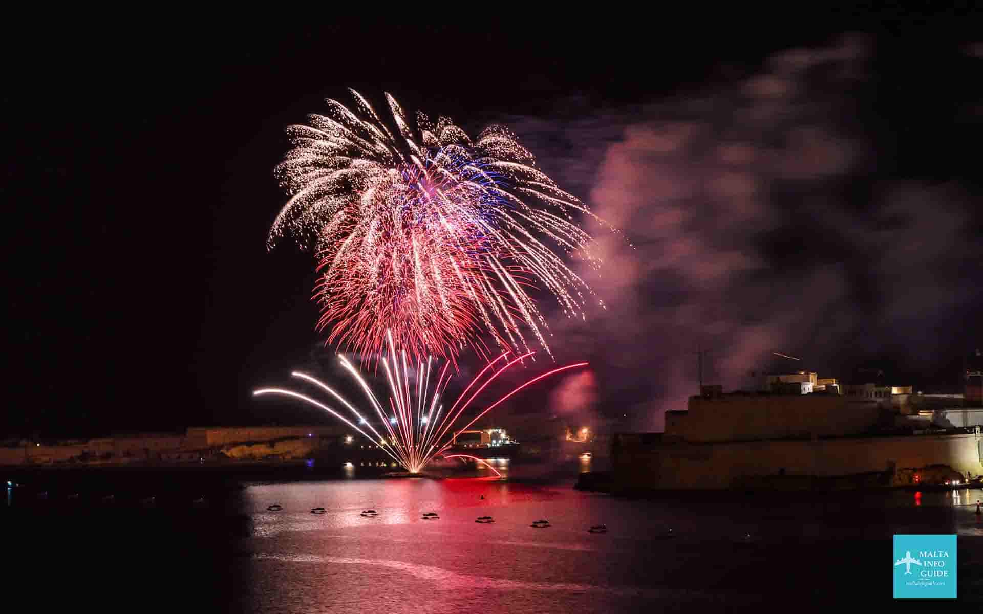 Fireworks show at Malta International Fireworks Festival