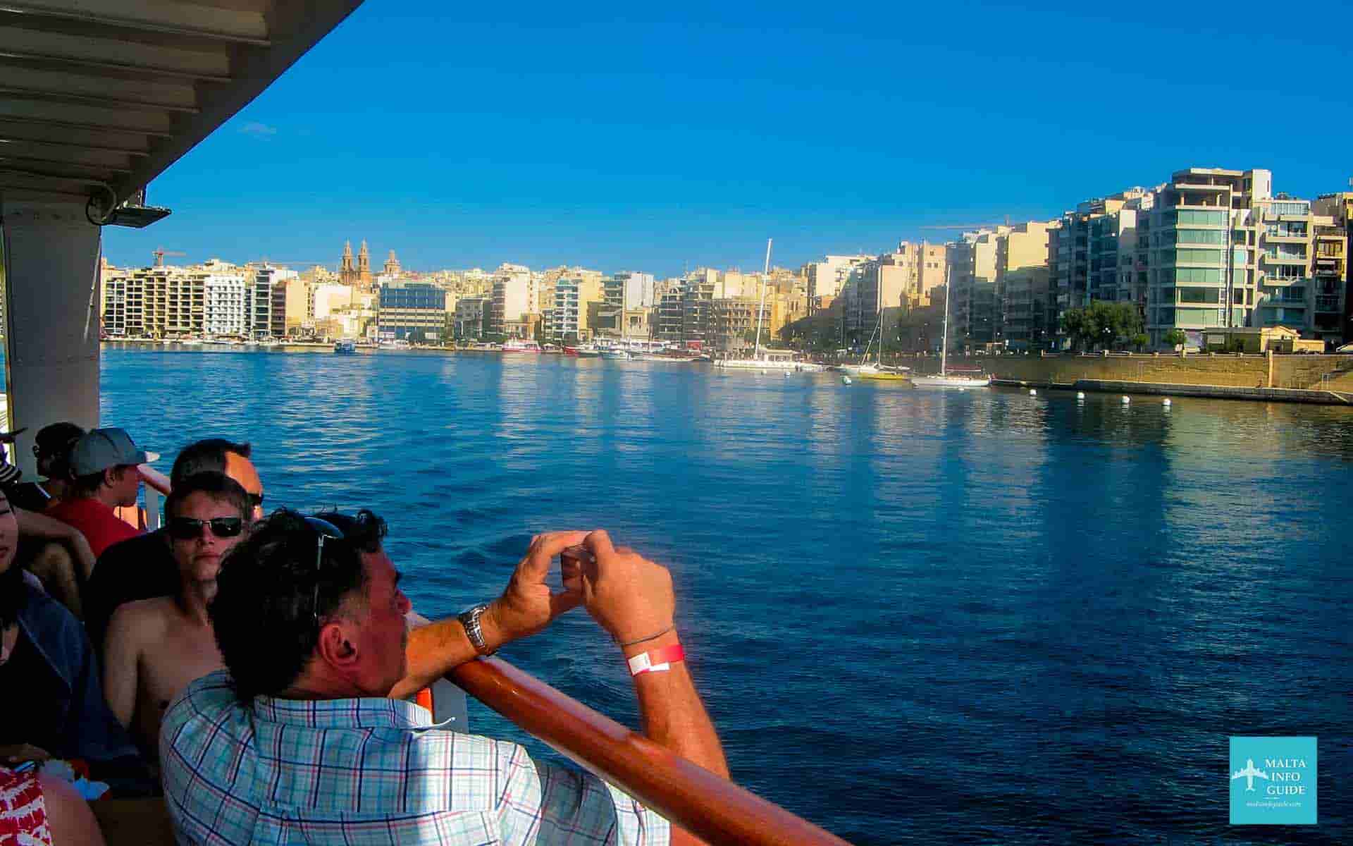 A view of Sliema and Gzira from the cruise boat on the Blue Lagoon Malta cruise.