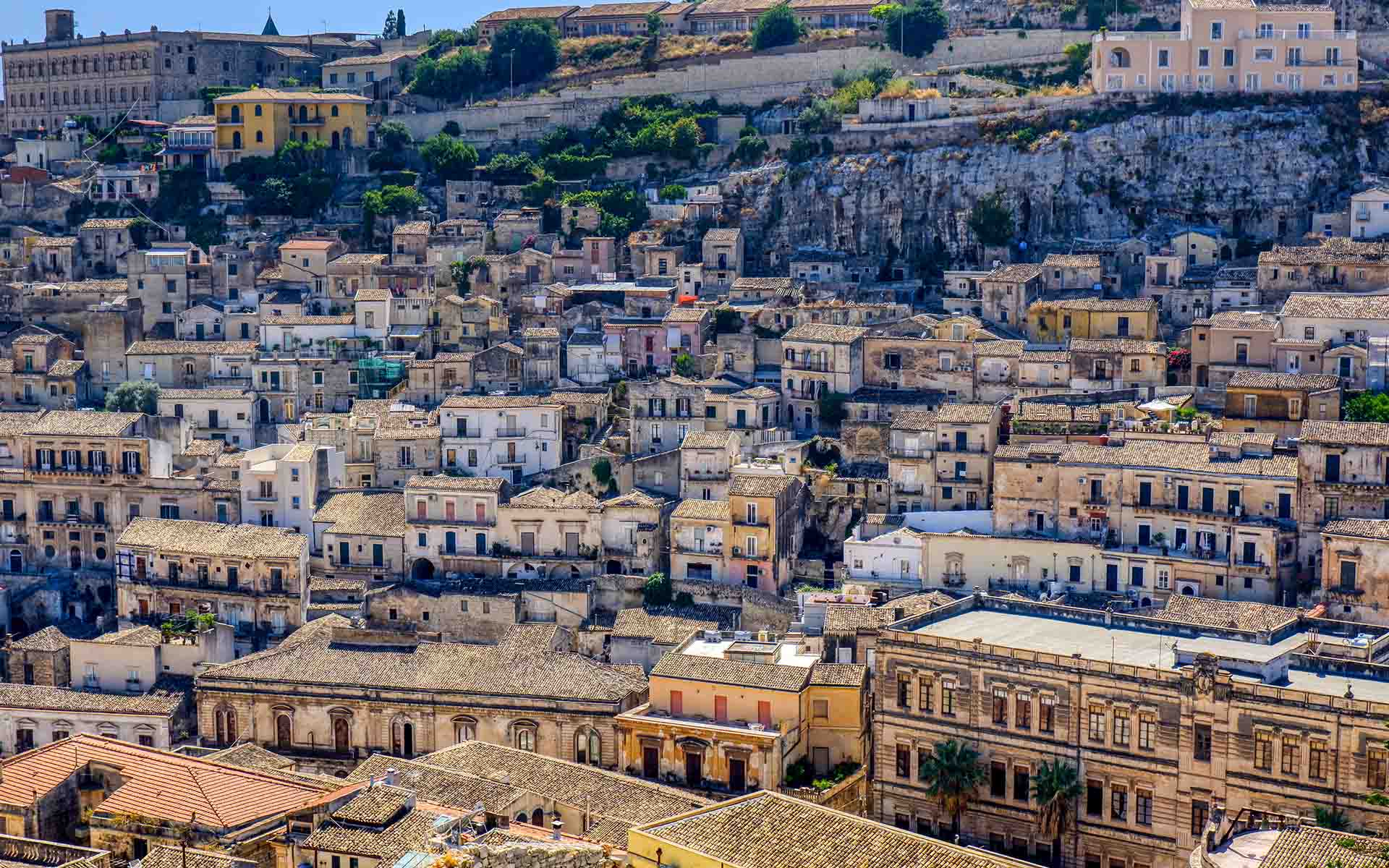 Ein Blick auf Modica Sizilien.