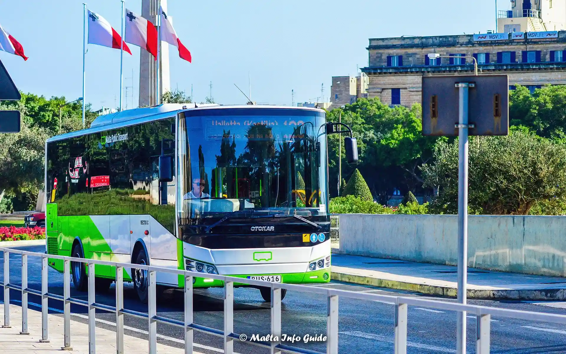 Malta Public Transport bus known as Tal-linja.