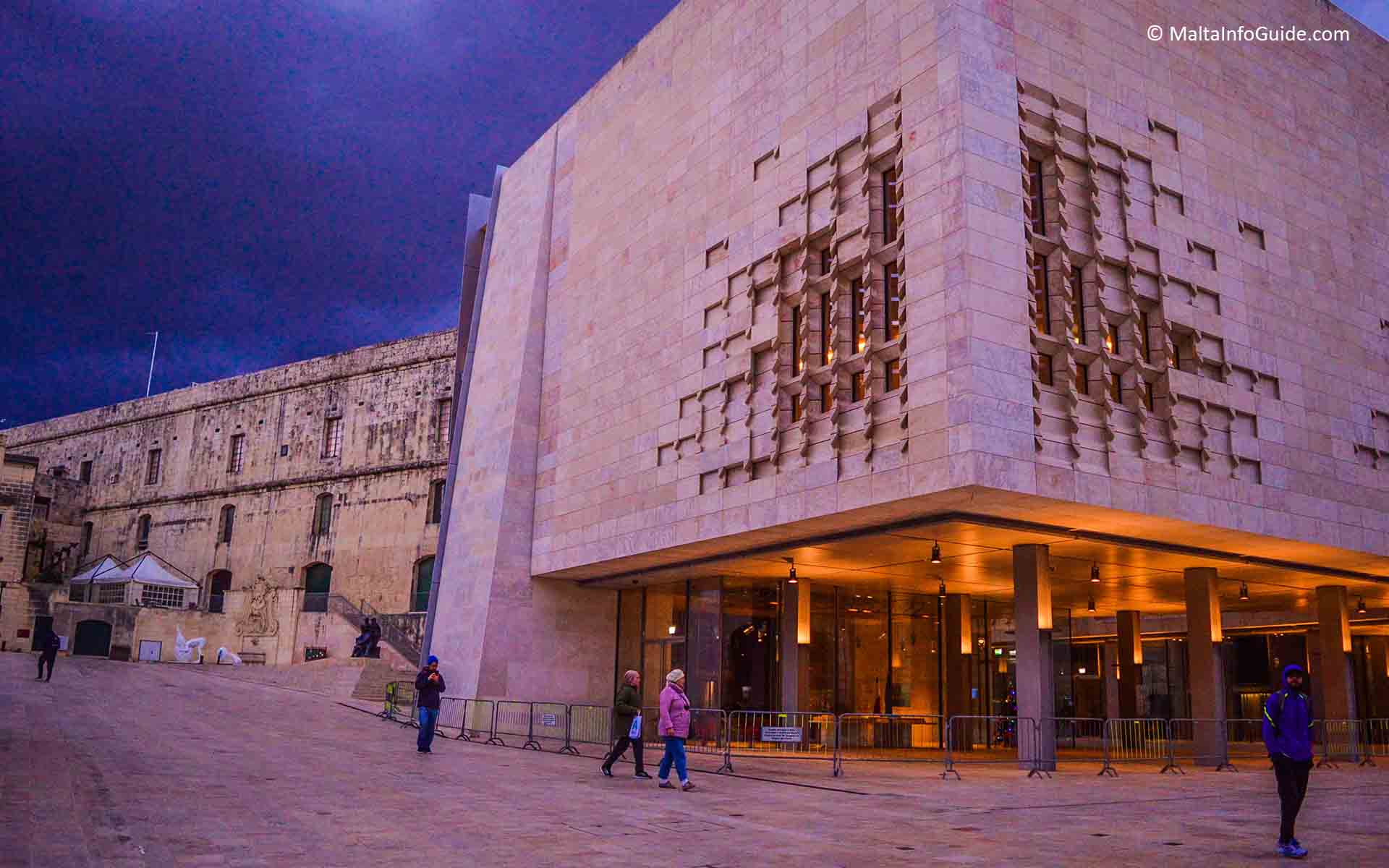 Stormy weather at the parliament in Valletta Malta. Stormy weather at the parliament in Valletta Malta.