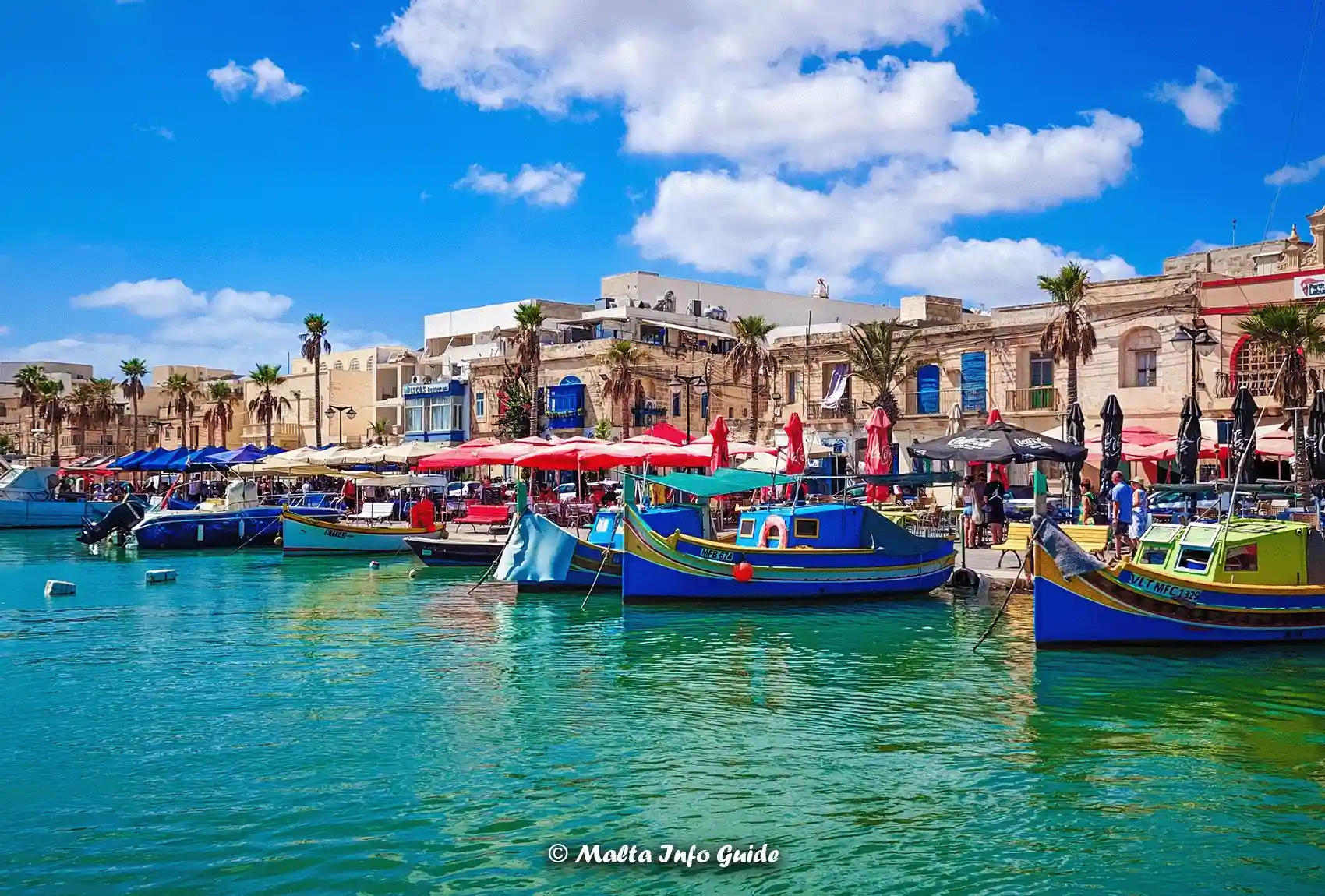 Marsaxlokk’s iconic fishing boats.
