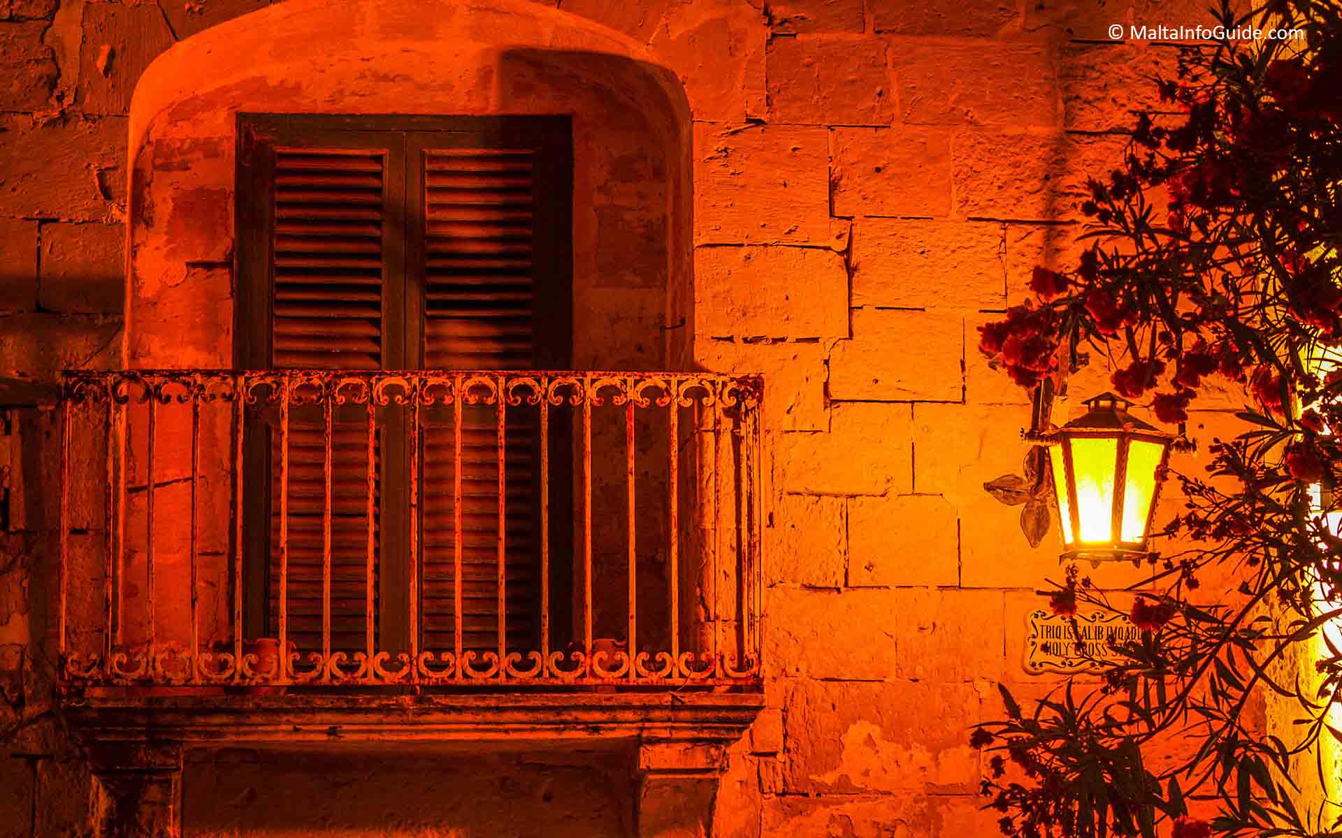 An old balcony part of an old palace in Mdina Malta.