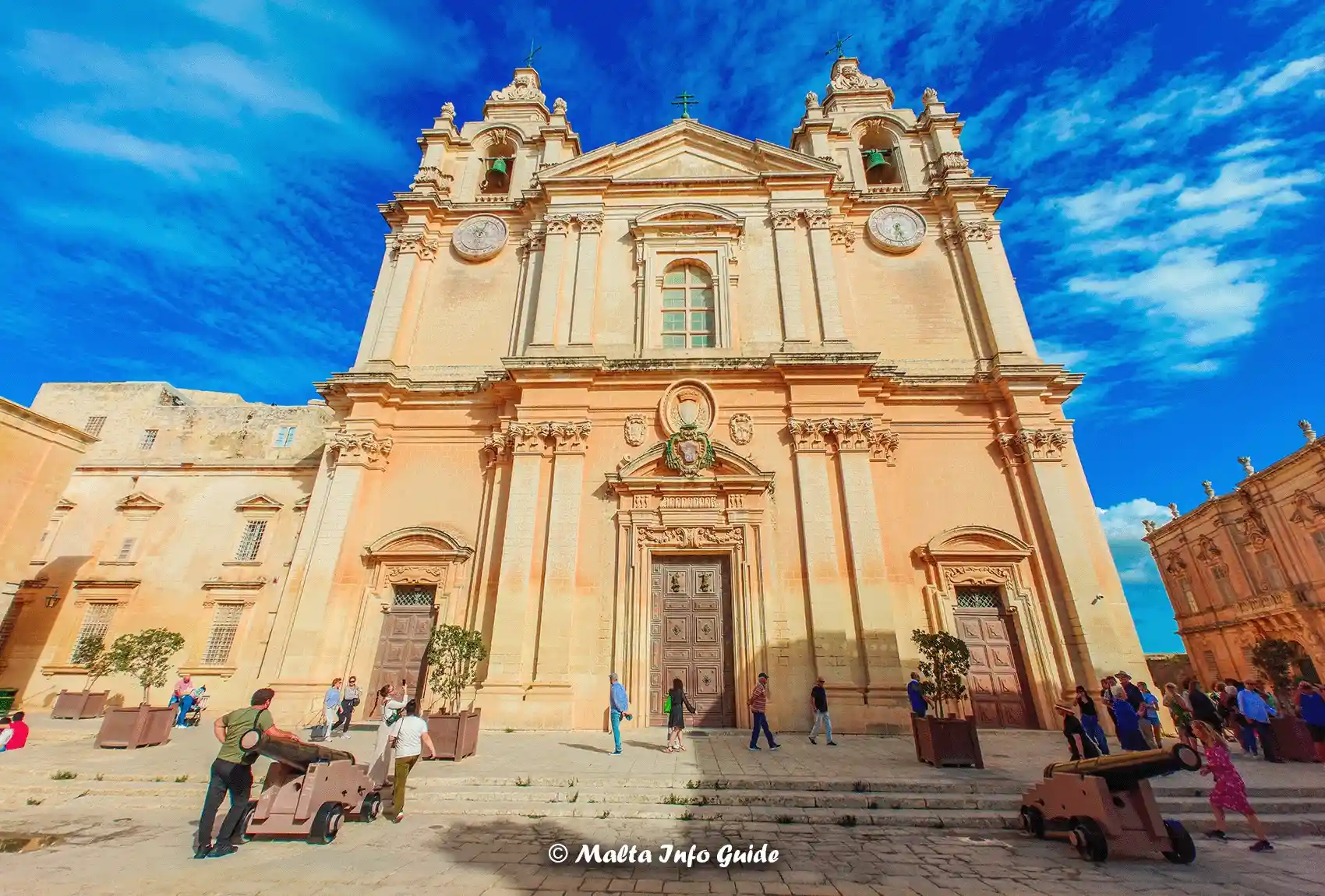 A historic Baroque masterpiece, the majestic Mdina Cathedral in Mdina Malta.