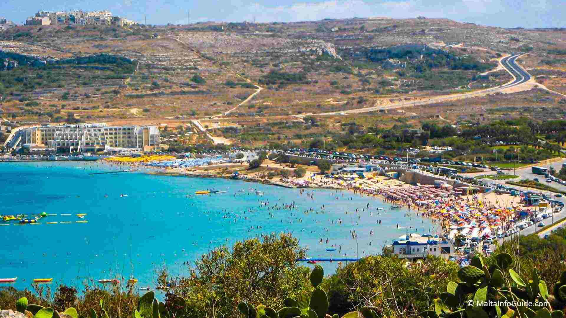 A view of Mellieha beach