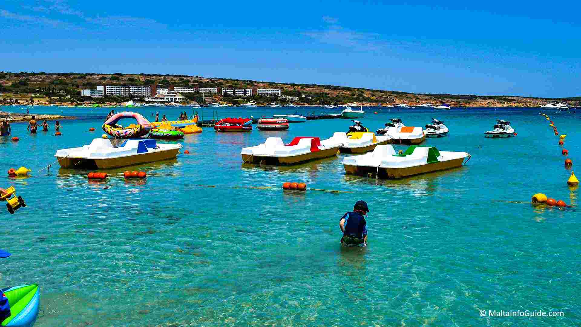 Water sports at the bay of Mellieha