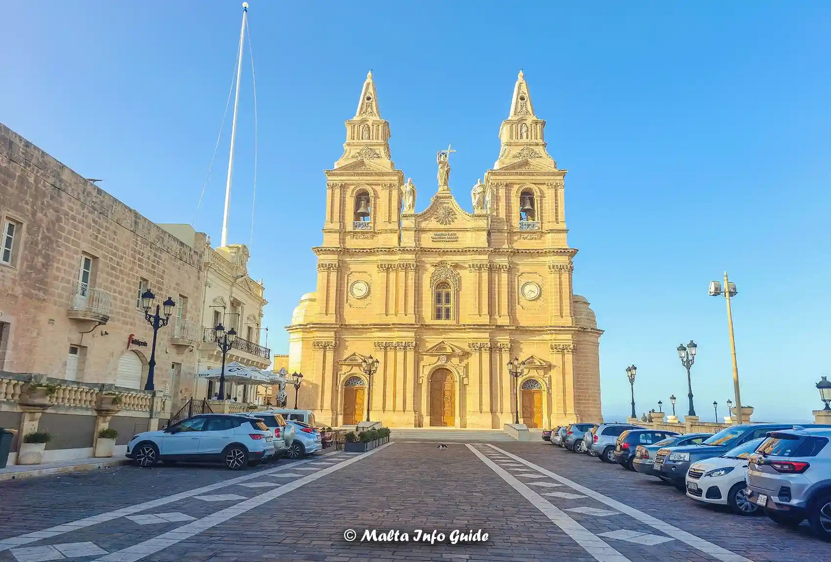 Mellieħa Parish Church in the village above Mellieħa Bay