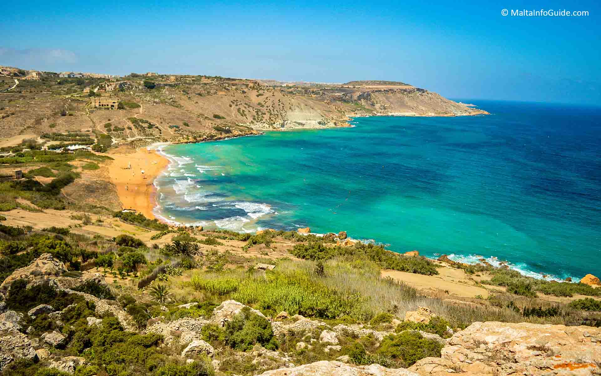 Ramla Bay panoramic view Ramla Bay panoramic view