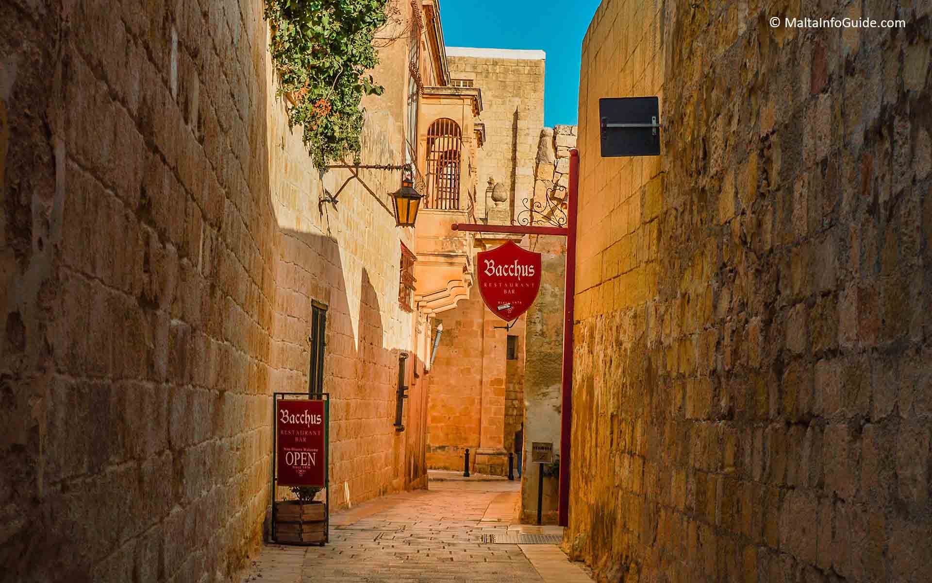 Narrow street in Mdina Malta