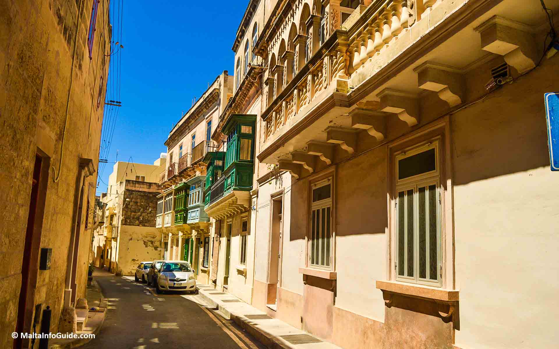 A quiet narrow street in Malta Rabat.