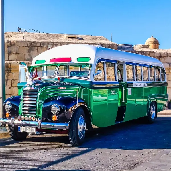 An old bus in Valletta Malta.
