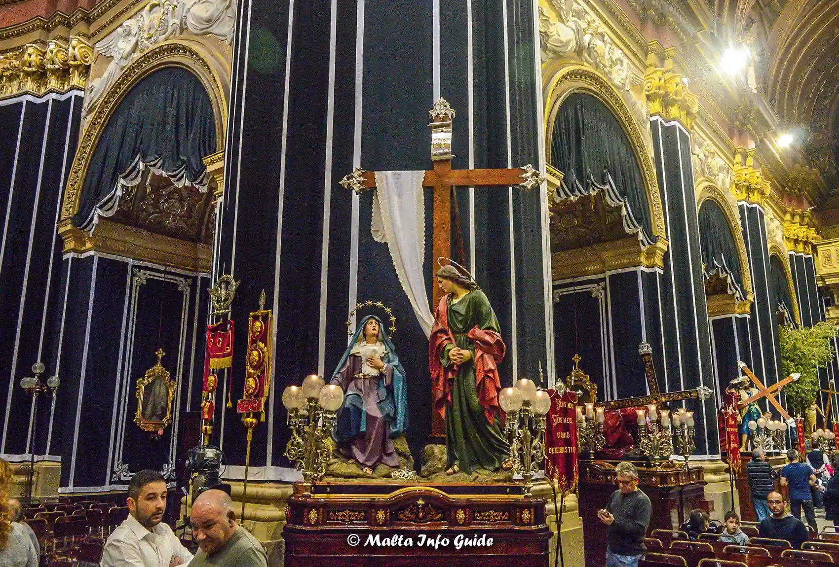 The Zejtun church open for people to see the statues shown during the processions.