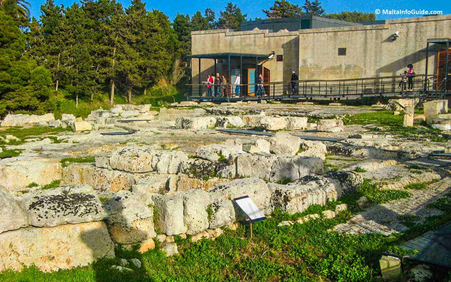 The back visiting area of the Roman villa Rabat Malta. The back visiting area of the Roman villa Rabat Malta.