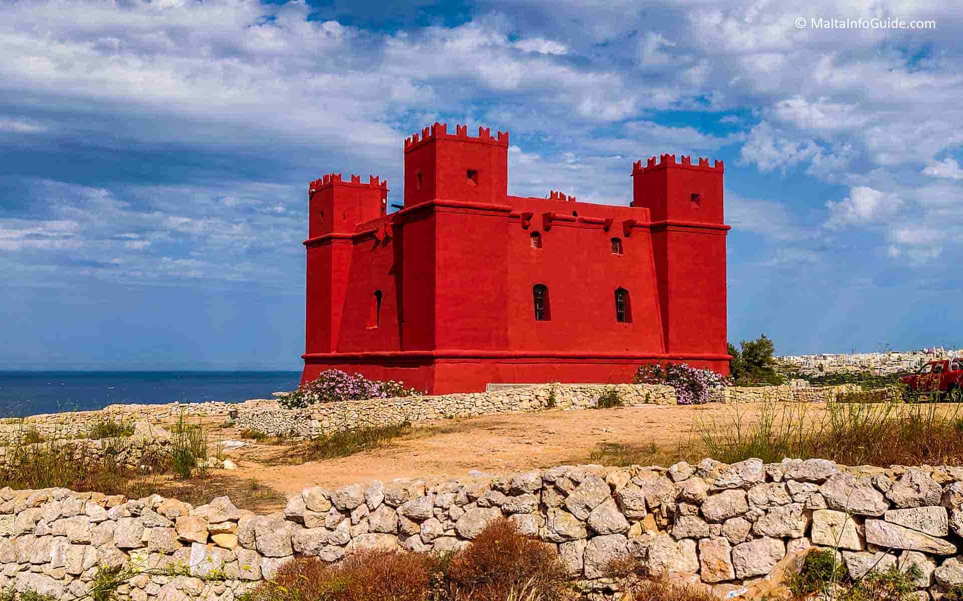 The famous Red Tower in Mellieha