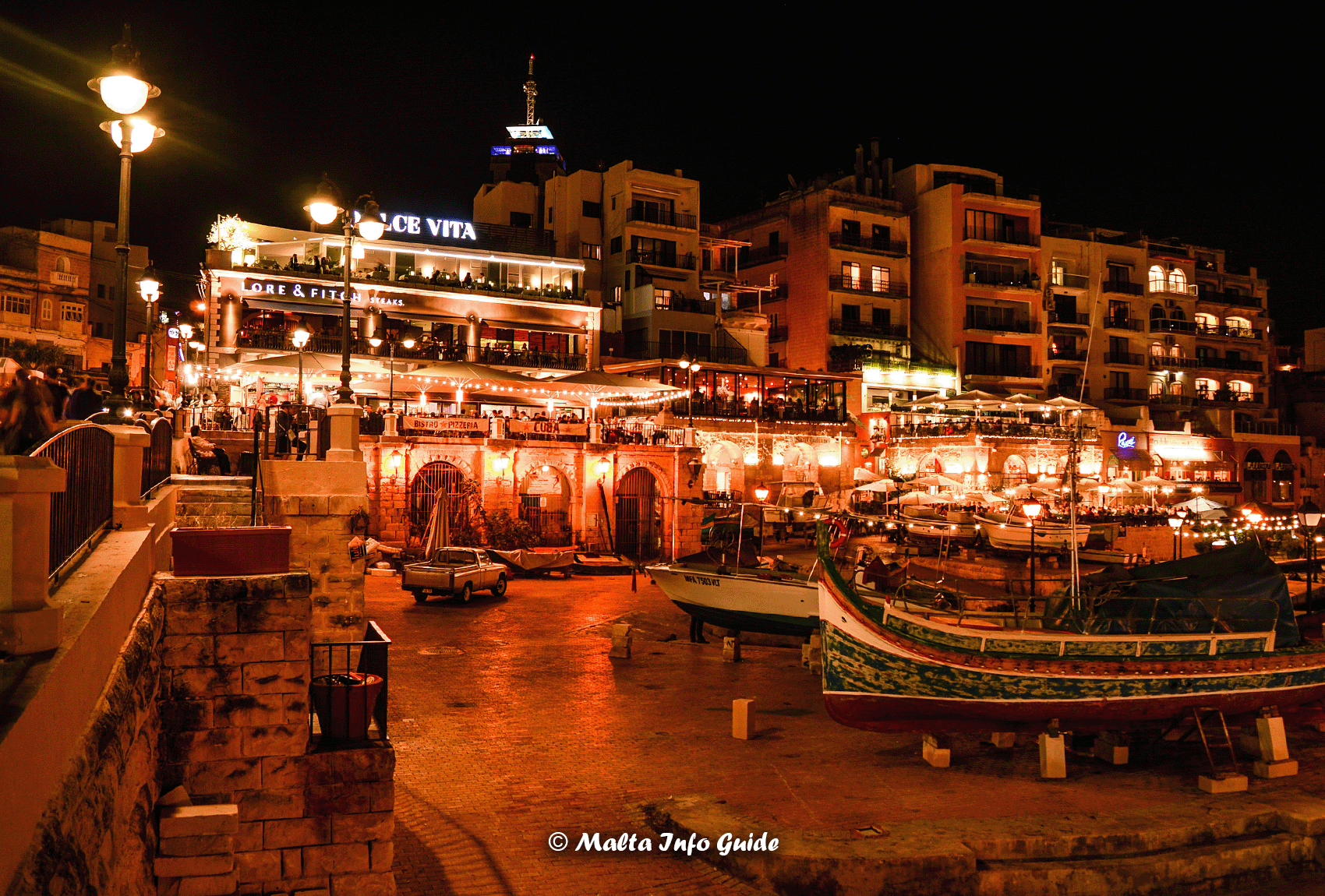 The best nightlife in Malta is found in the area of St. Julian's, which is very popular with locals and tourists. Restaurants and bars in St. Julian's nightlife area very close to Paceville.