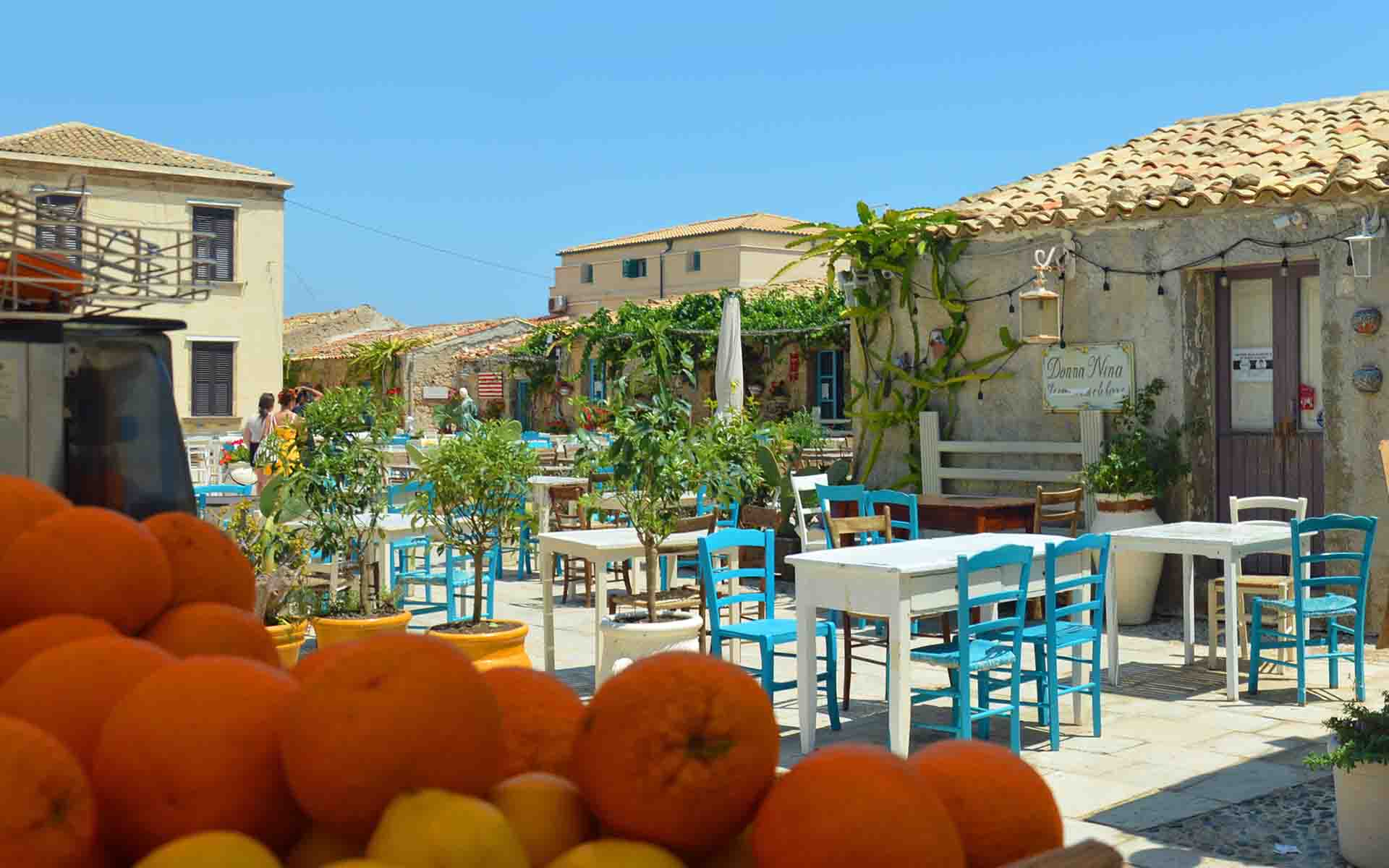 Village de Marzamemi en Sicile.