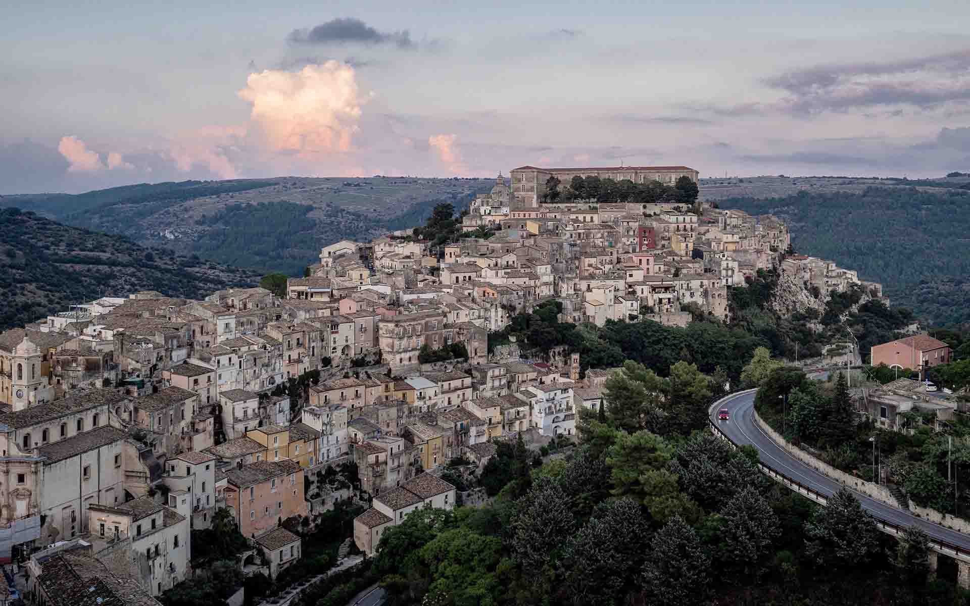 Le village de Ragusa Ibla sur l'île de Sicile.