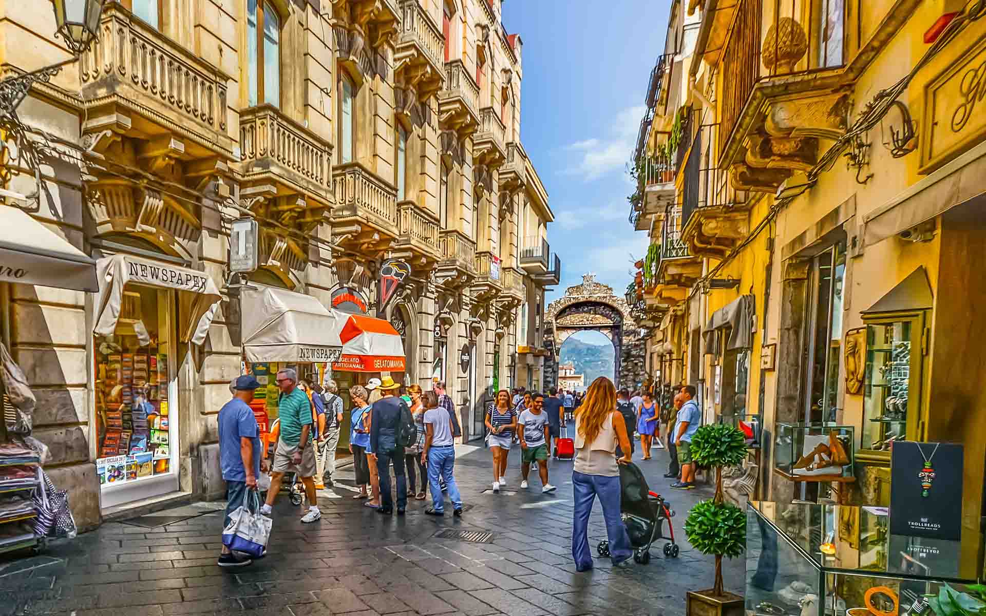 Villaggio di Taormina in Sicilia.