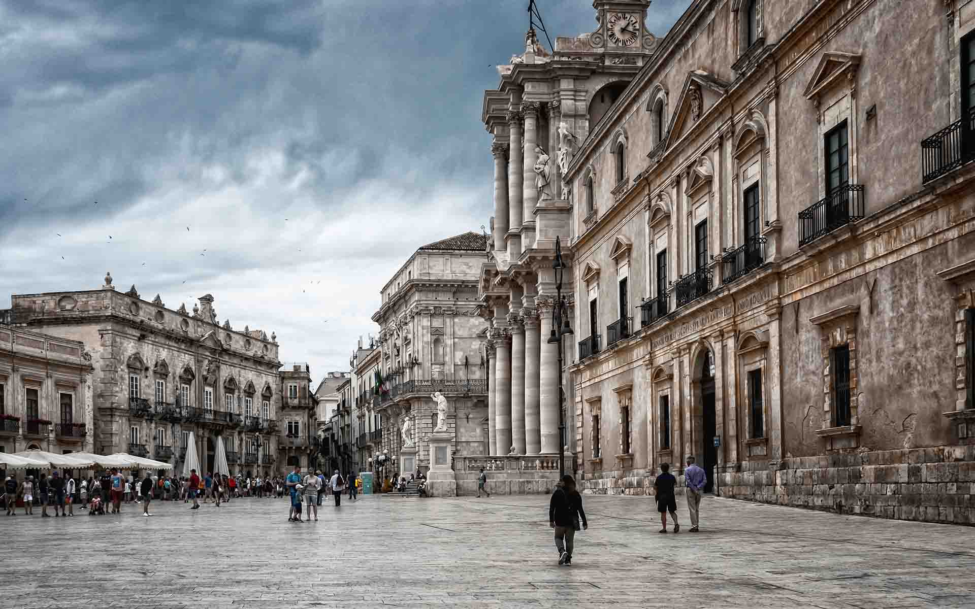 Dorf Marzamemi auf Sizilien.