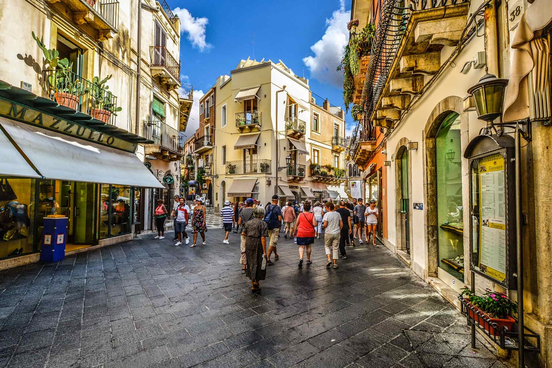 Taormina village in Sicily.