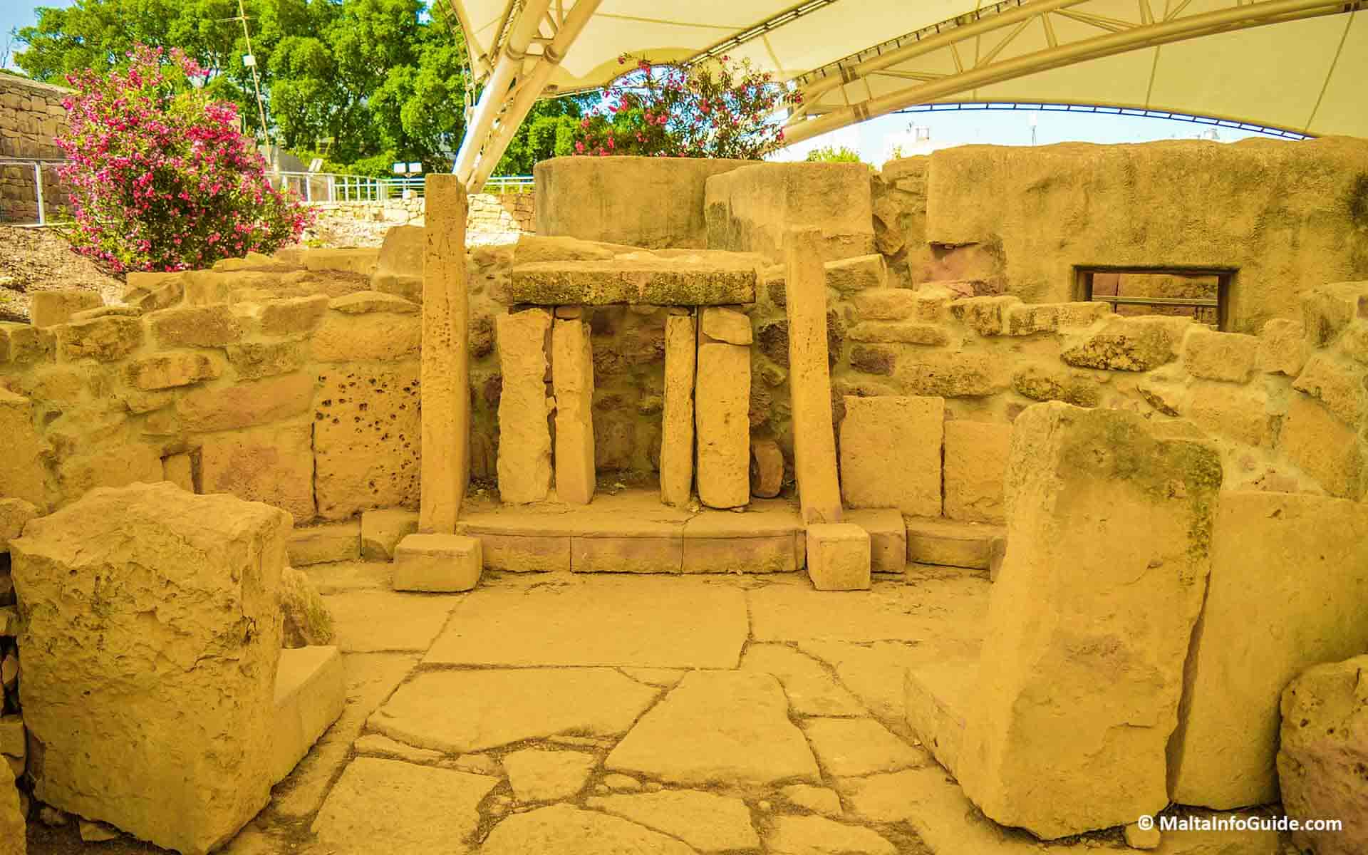 A structure at Tarxien temples in Malta.