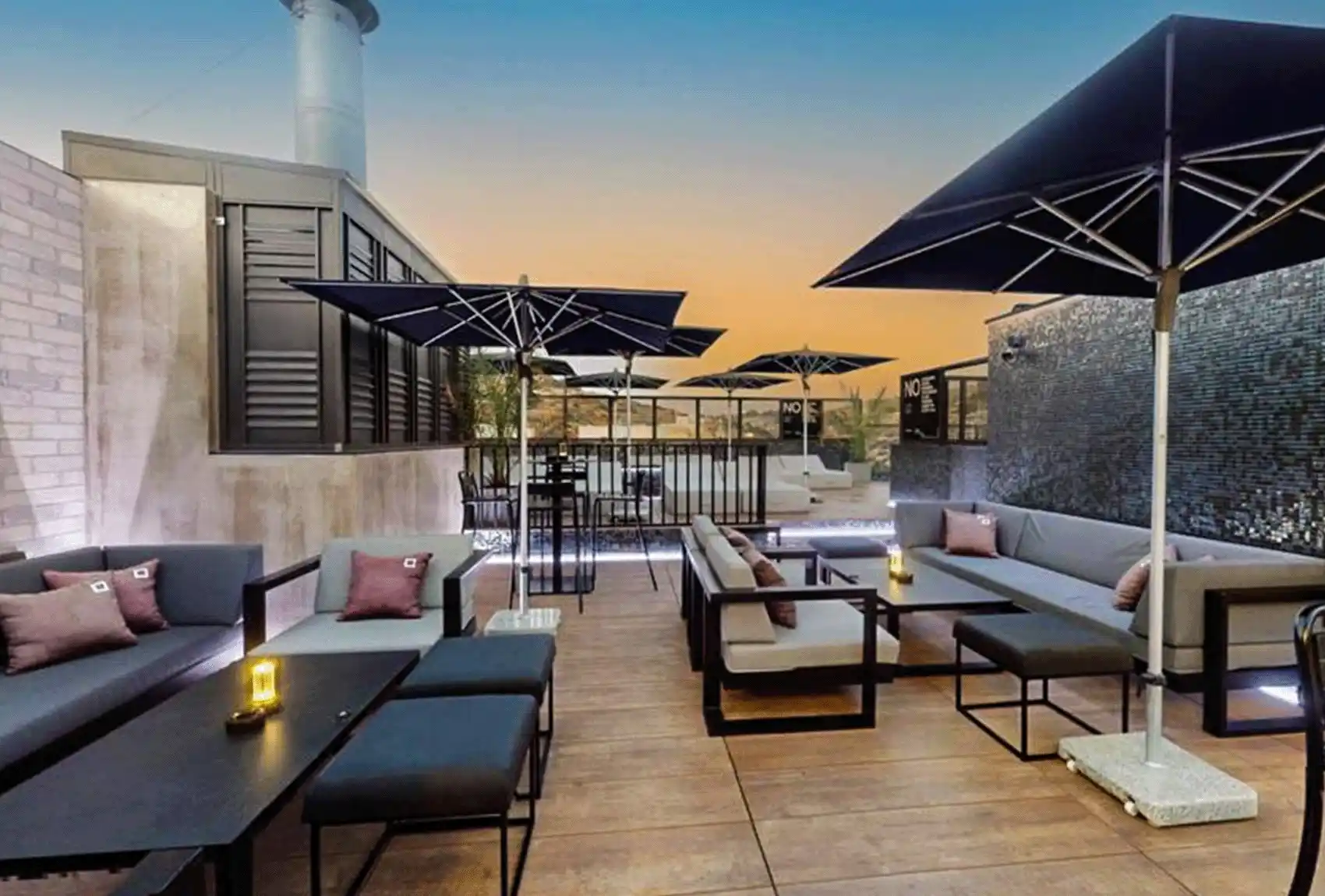 The Block Aparthotel's rooftop terrace in Xlendi, Gozo, Malta