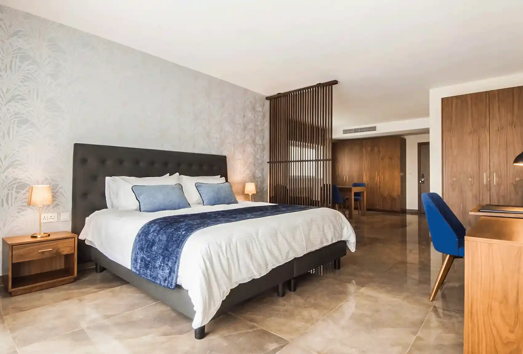 Modern double room with king-size bed at Duke Boutique Hotel Victoria, Gozo, Malta.