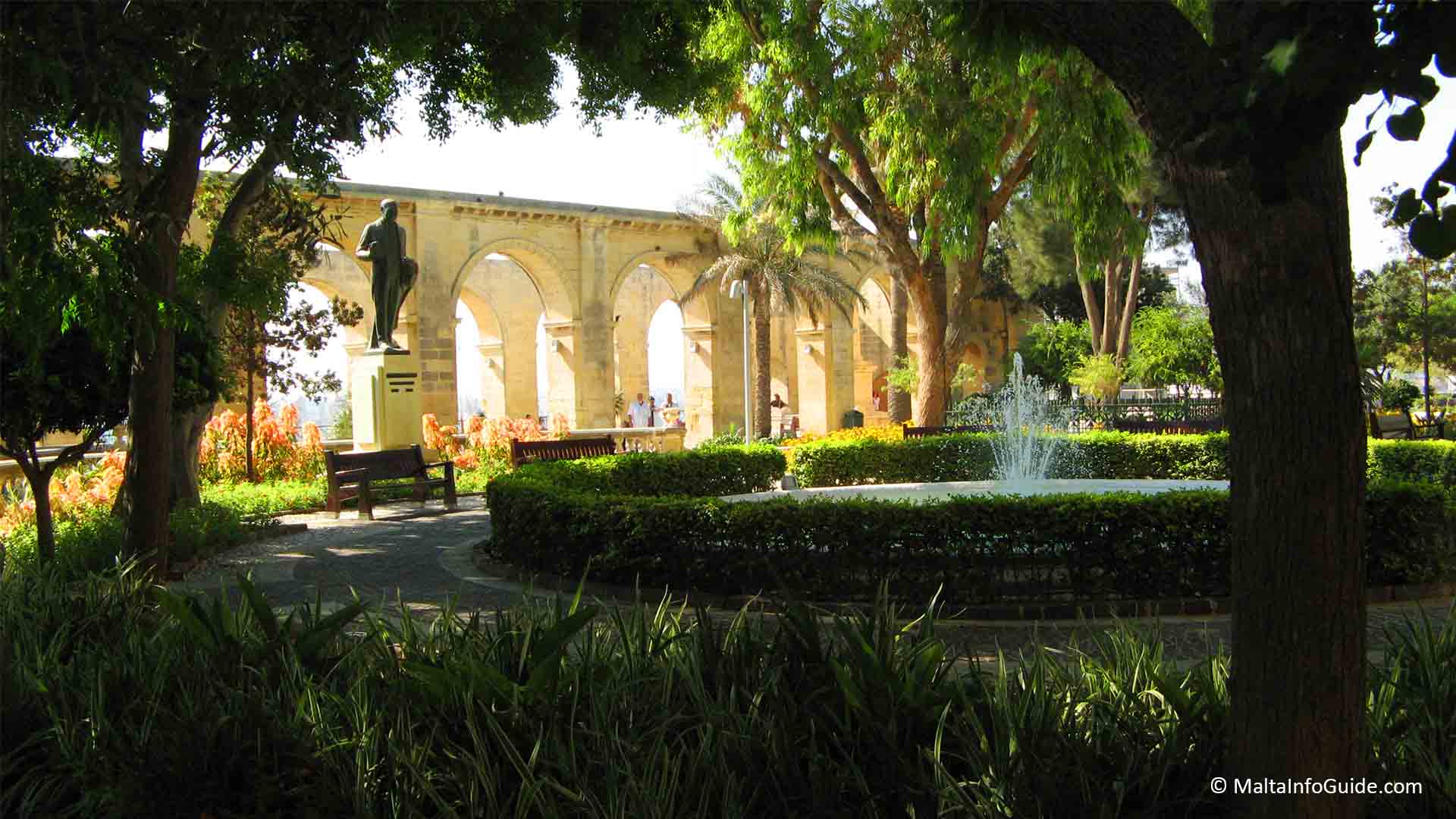 The Upper Barrakka Gardens from the inside. The Upper Barrakka Gardens from the inside.