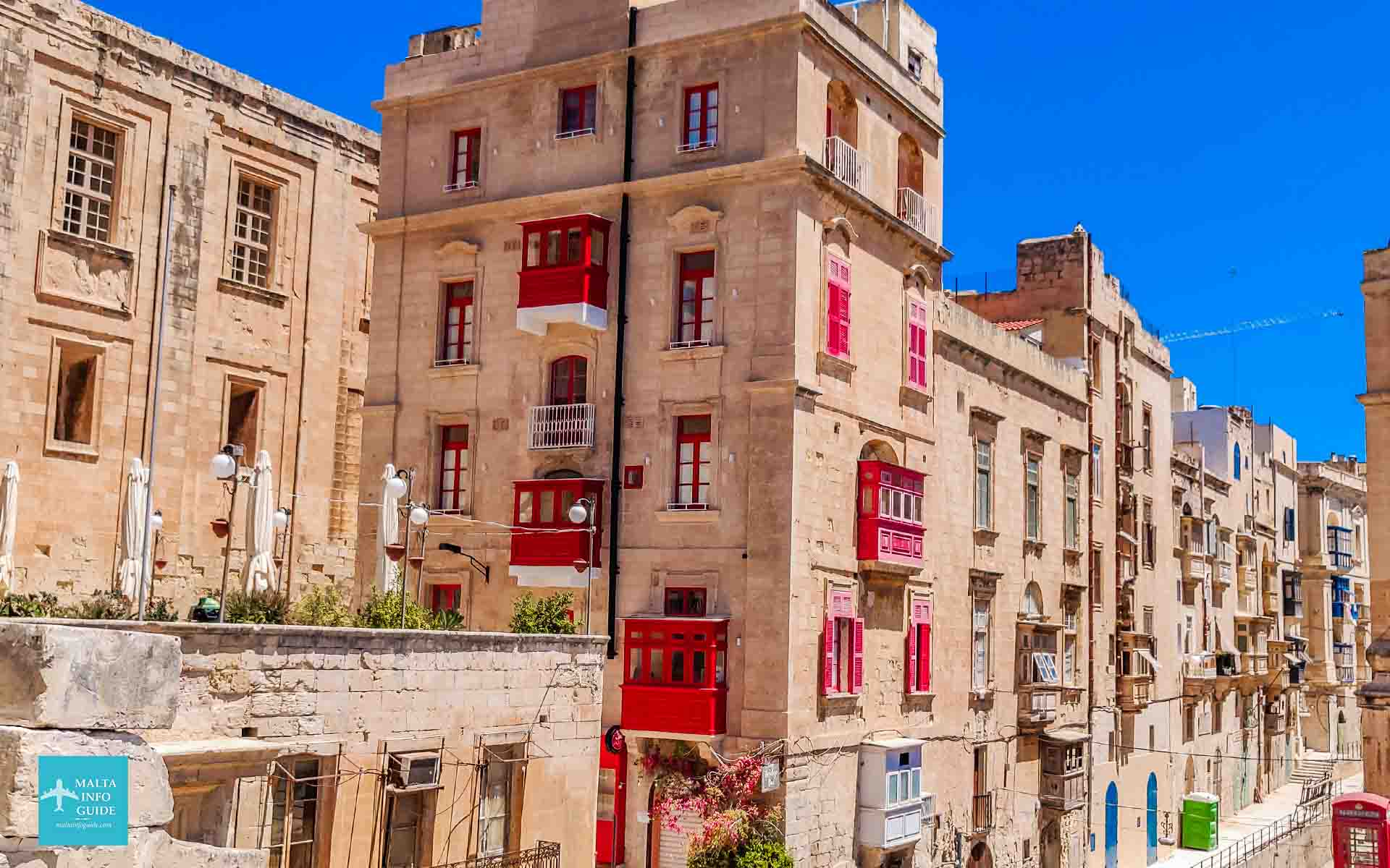 Valletta buildings in Malta.
