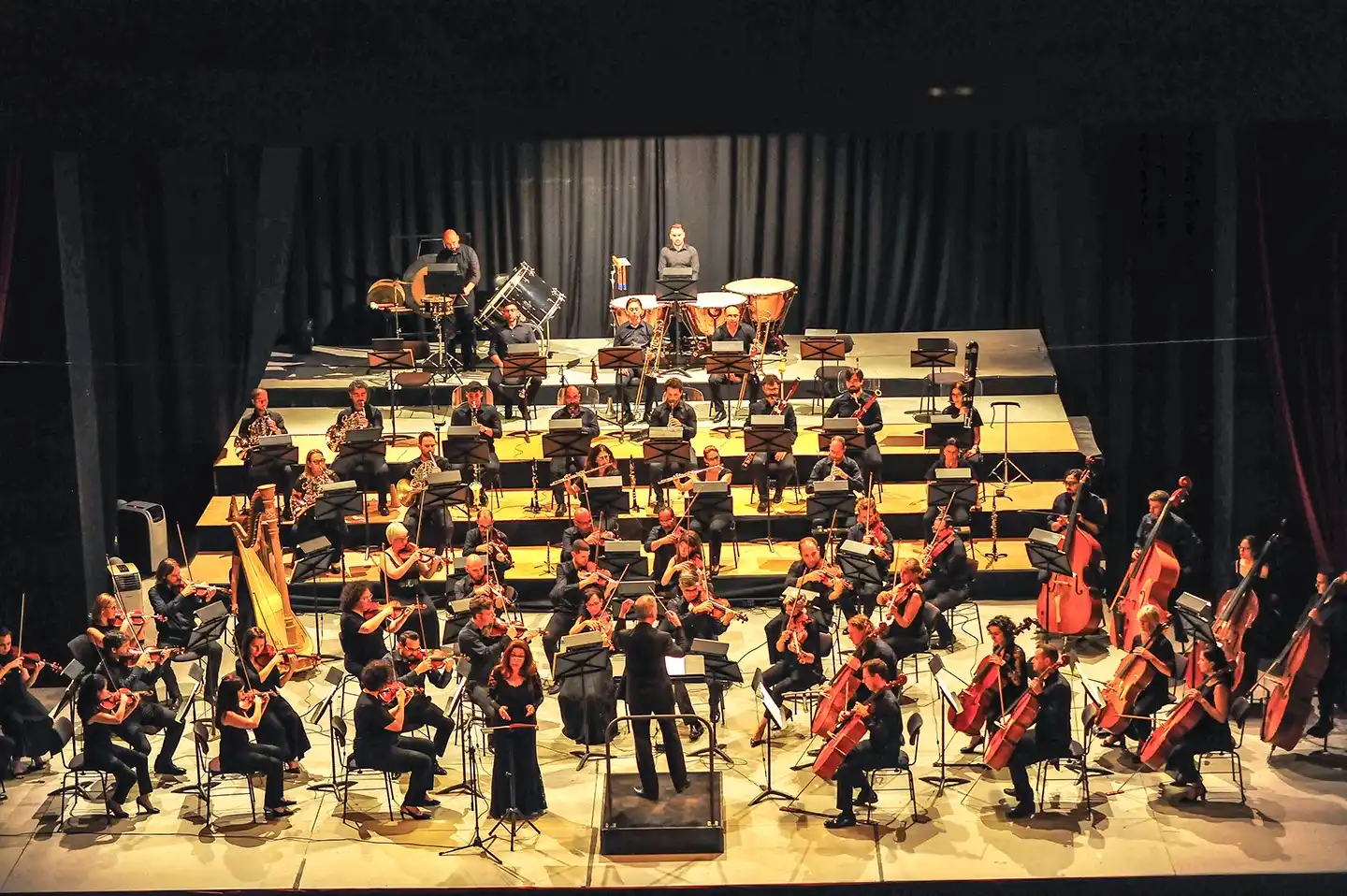 Victoria International Arts Festival Malta orchestra performance on stage in Gozo.