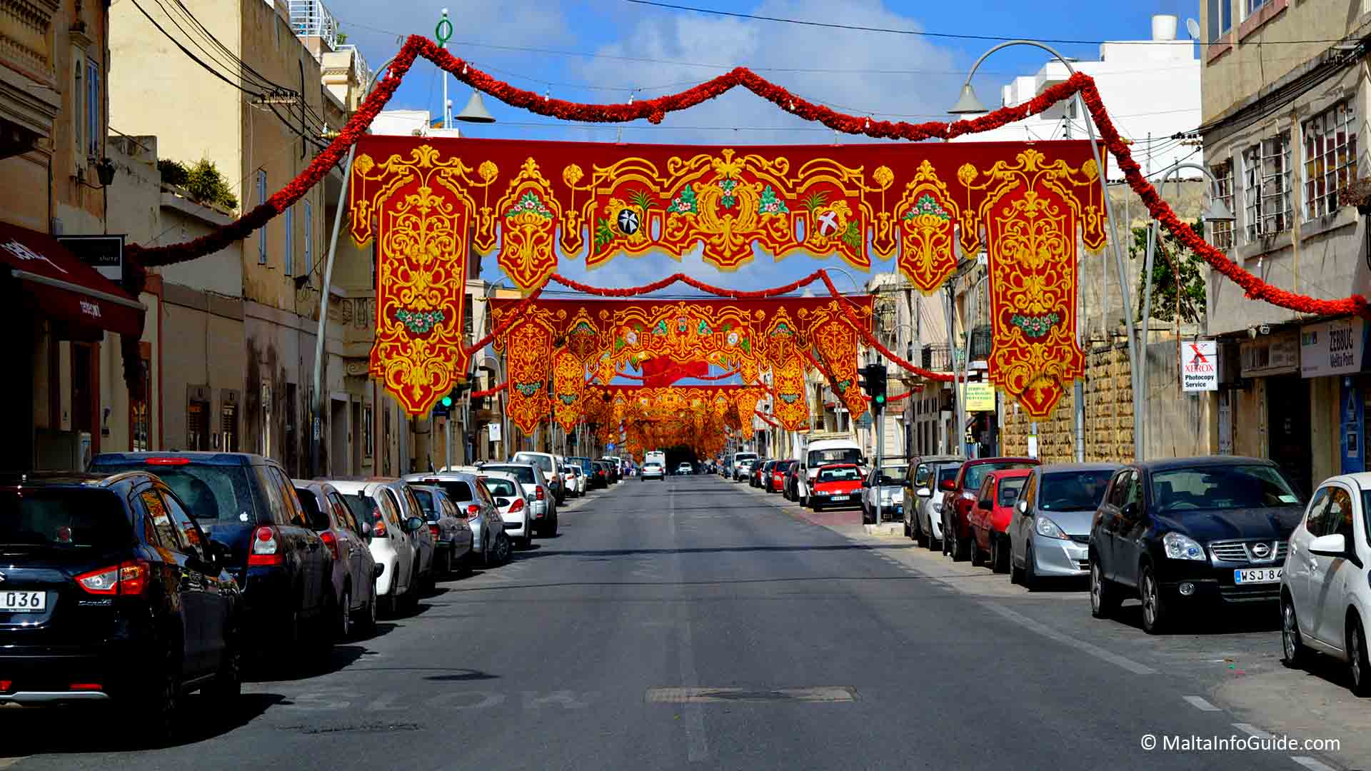 Street decorations at Zebbug village