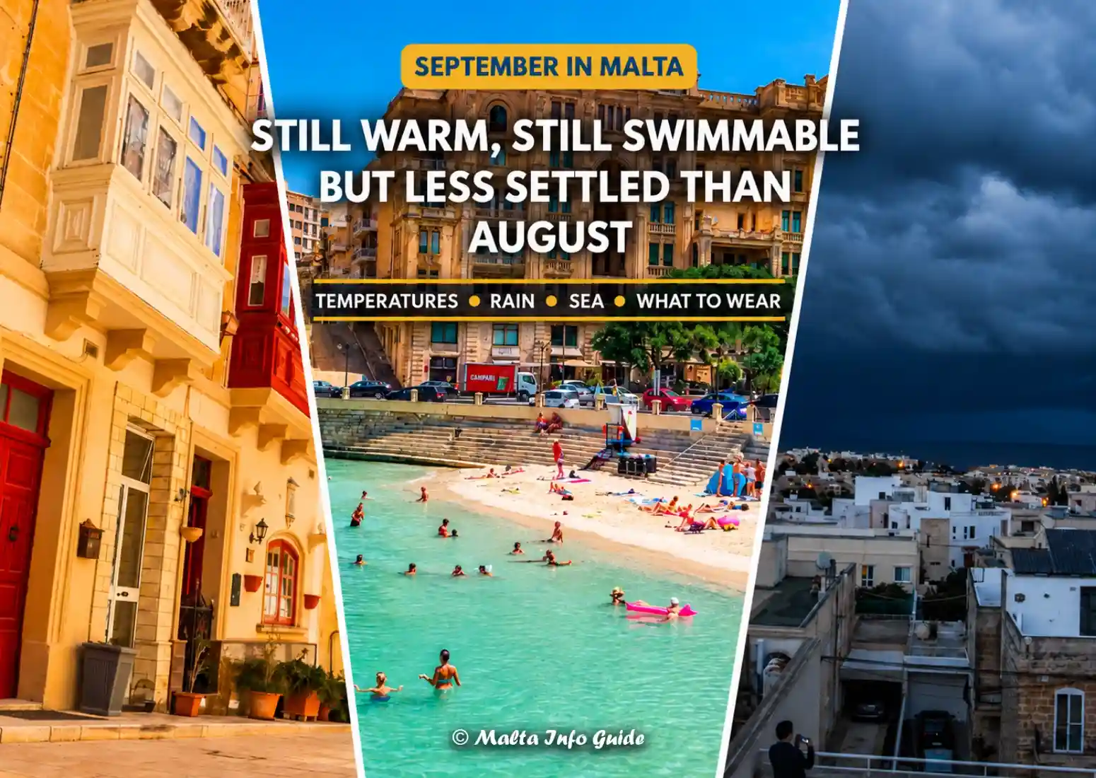 September weather in Malta with sun and storms