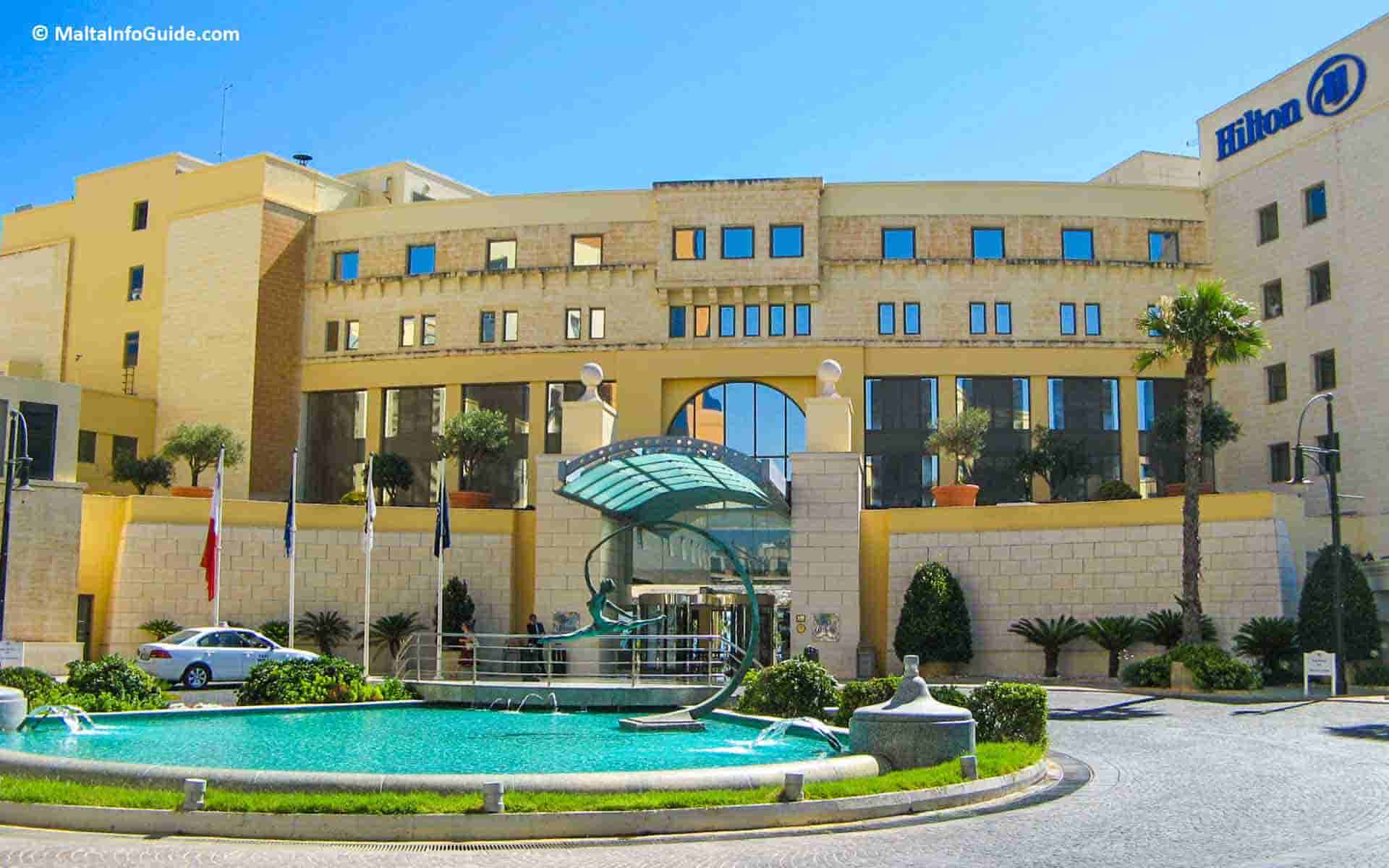 The Hilton Hotel Malta, where to stay in Malta.